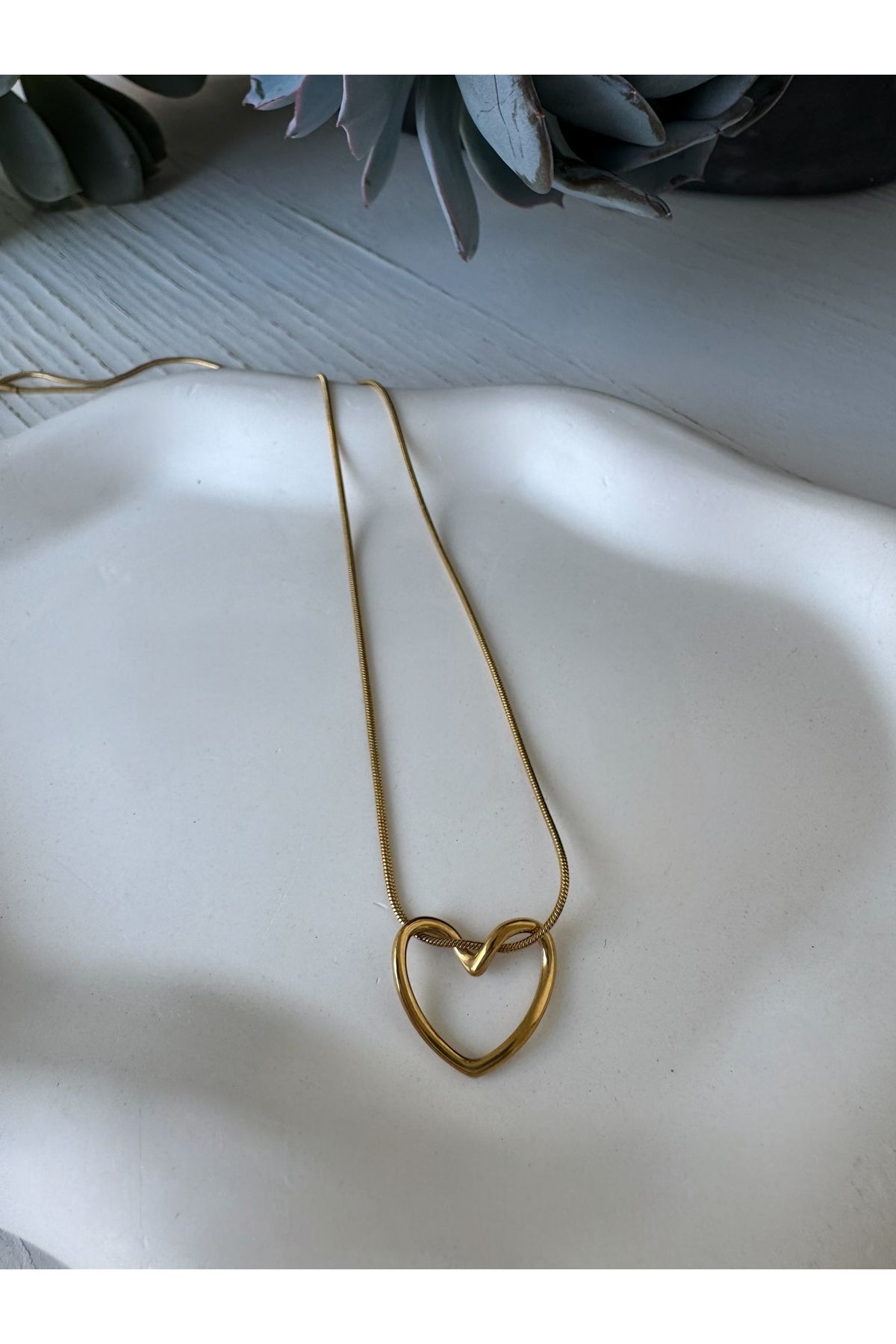 Gilia Jewelry Çelik Kalpli Kolye