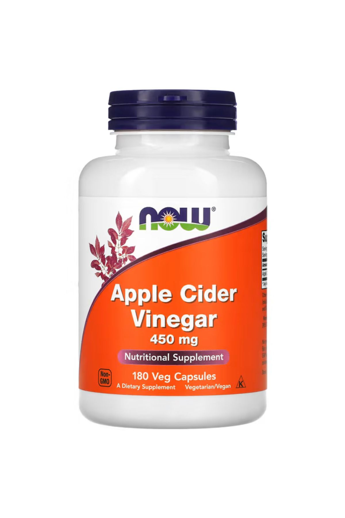 Now Foods , Apple Cider Vinegar, 450 mg, 180 Veg Capsules