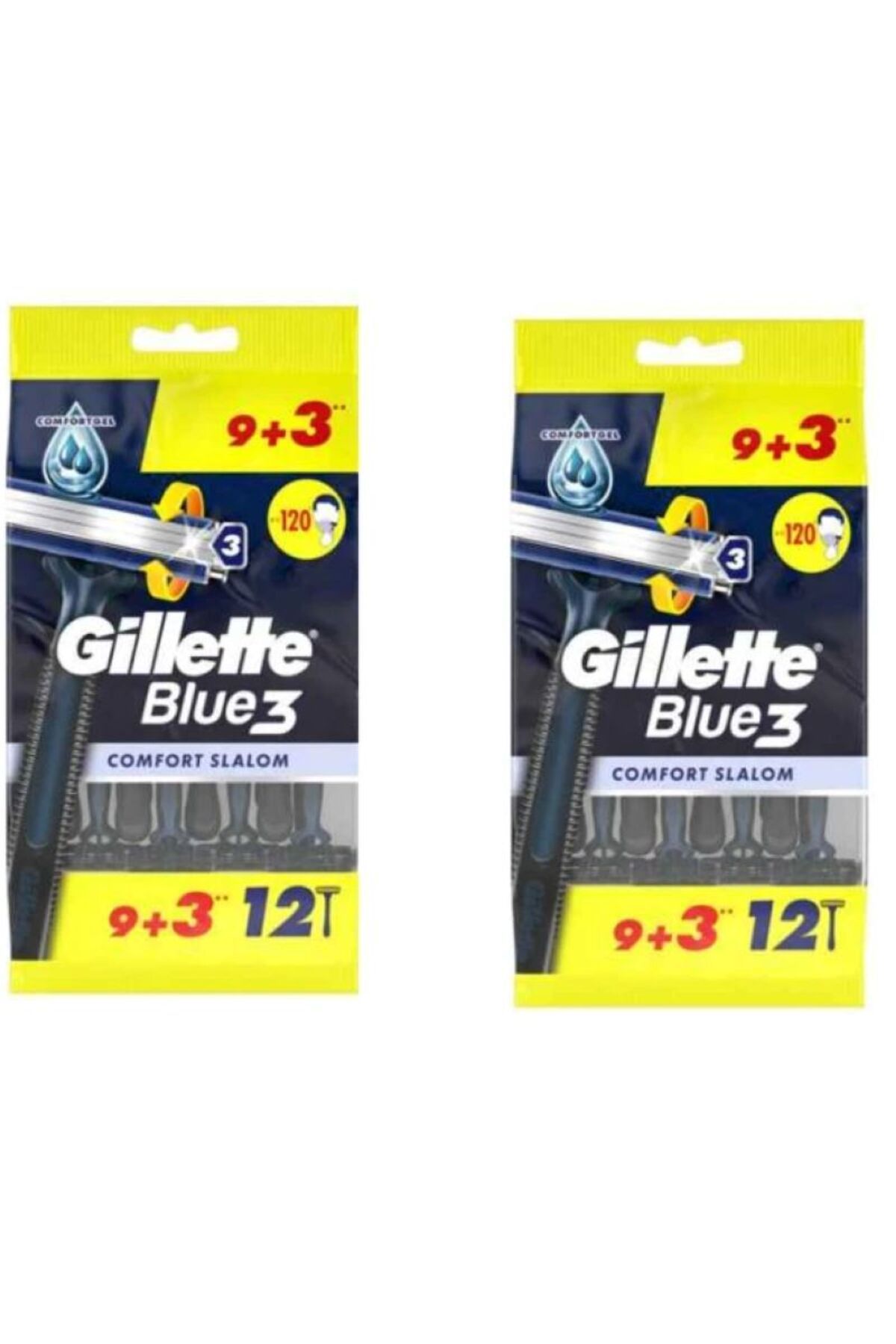 Gillette Blue3 Comfort Slalom Tıraş Bıçağı 9+3 X 2 Paket