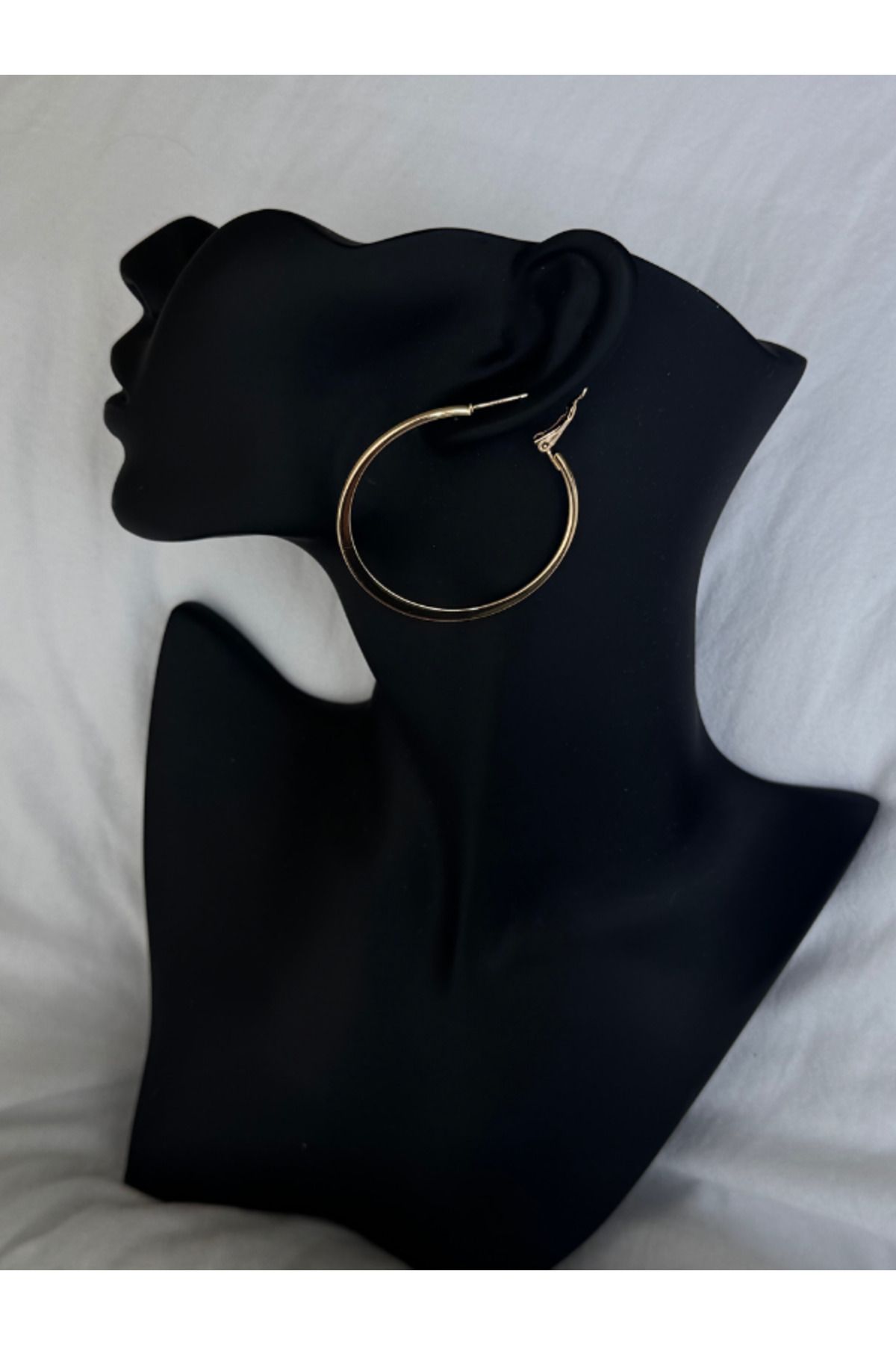 L'Ruachi Selene Oval Halka Küpe Gold