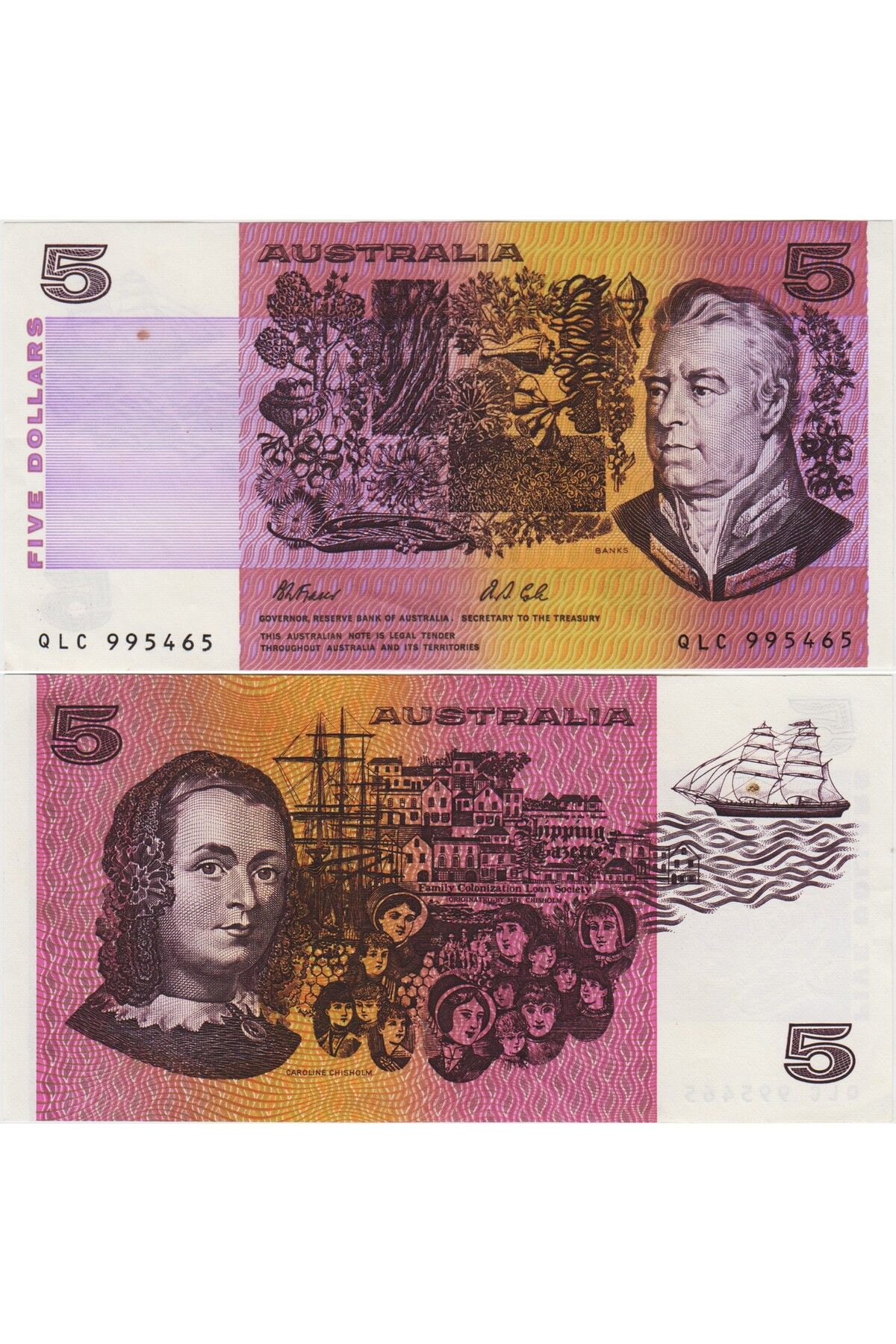 Banknoting AVUSTRALYA 5 DOLAR 1991 pick 44g. ÇOK ÇOK TEMİZ+ KONDİSYON.