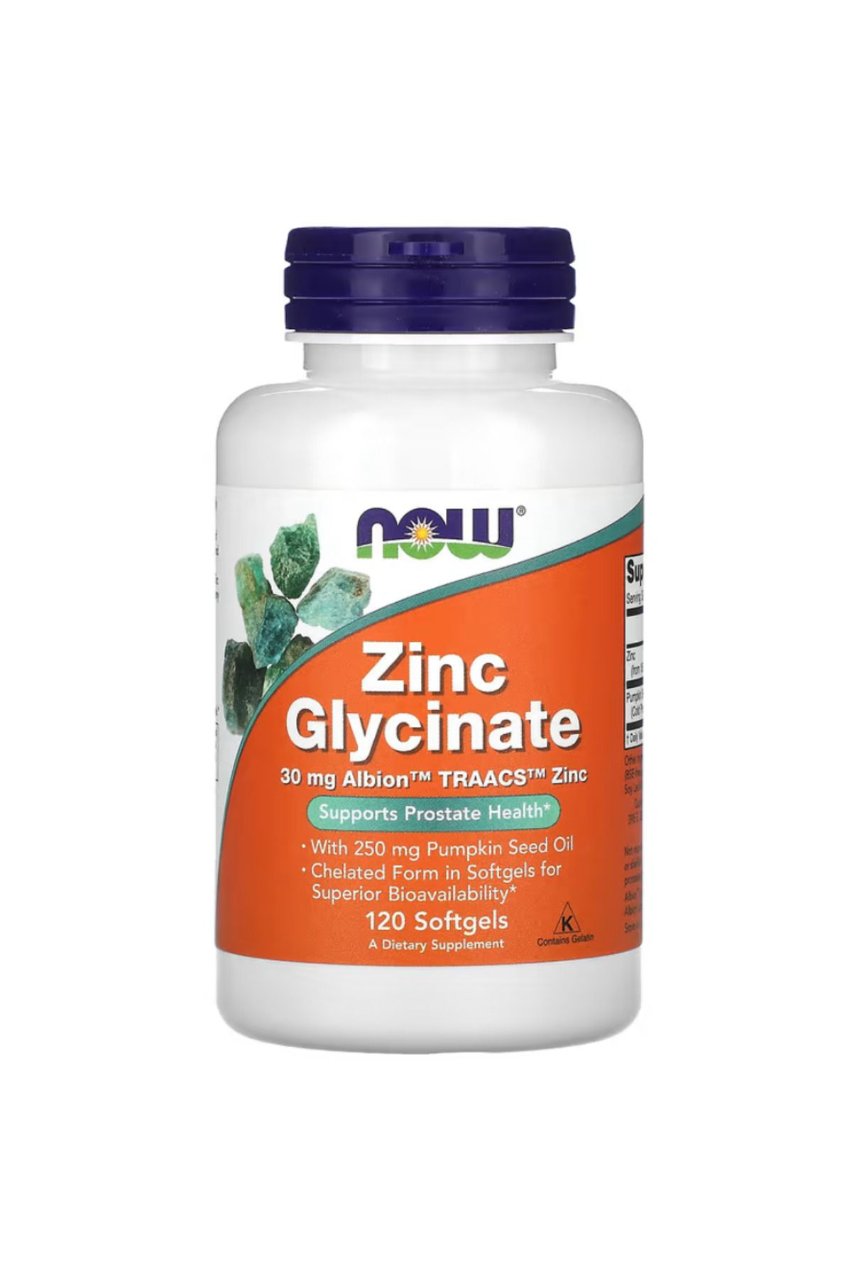 Now Foods , Zinc Glycinate, 120 Softgels