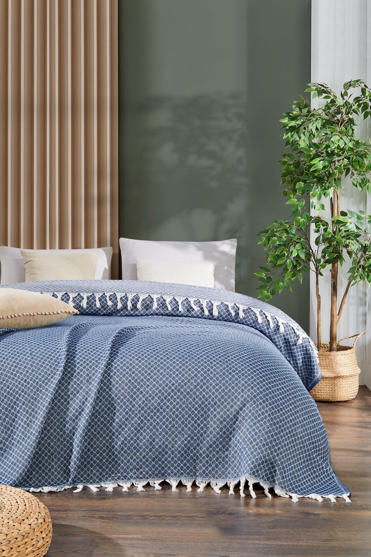 Rebeka Home Collection Alice Indigo 200x230 Çift Kişilik Pike