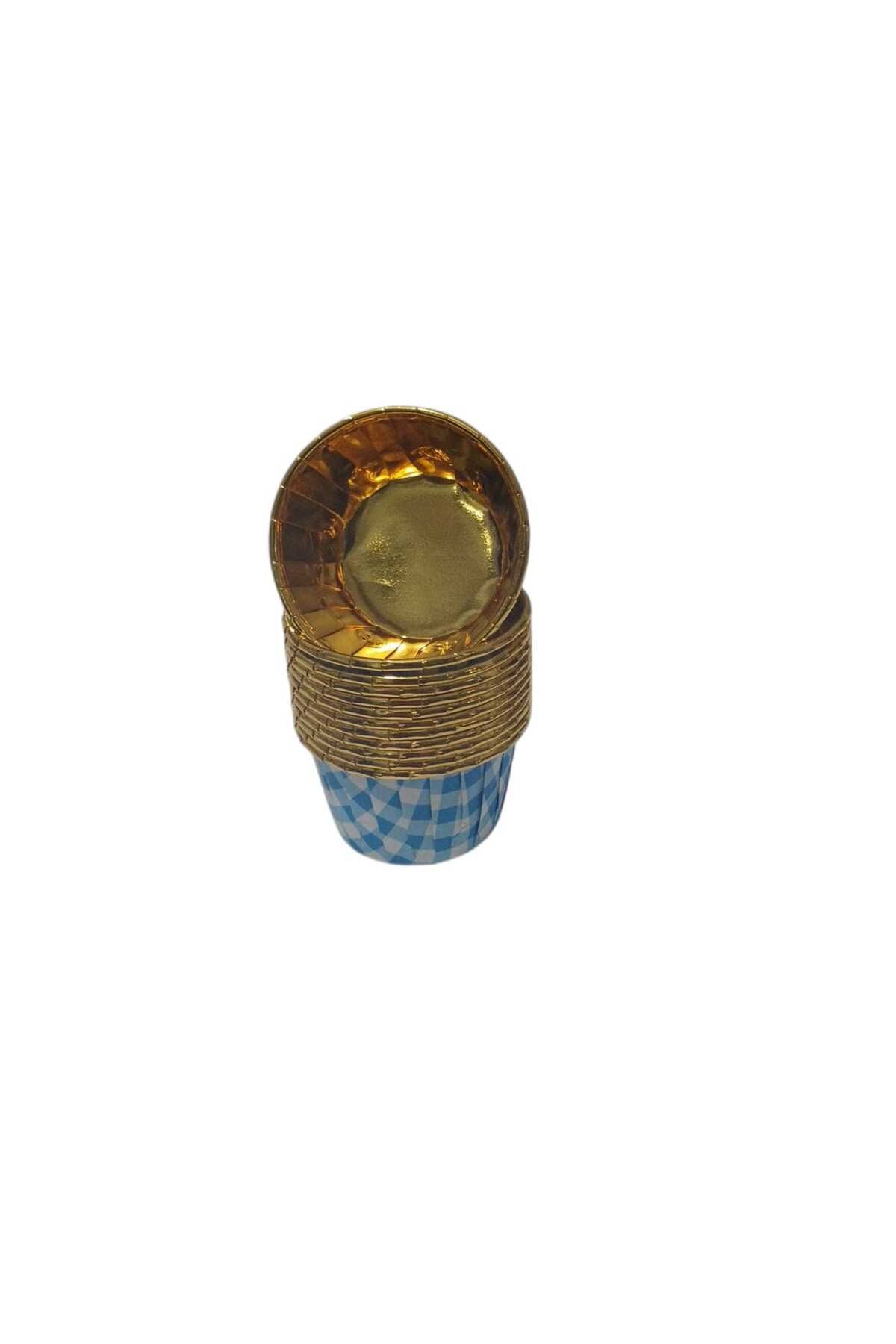 CENGİZ ÇEYİZ MÜFFİN Kek Kalıbı Orta Boy 12 Adet Parlak Karton Kek Kalıbı 6,5x6,5x3,5 cm 0836