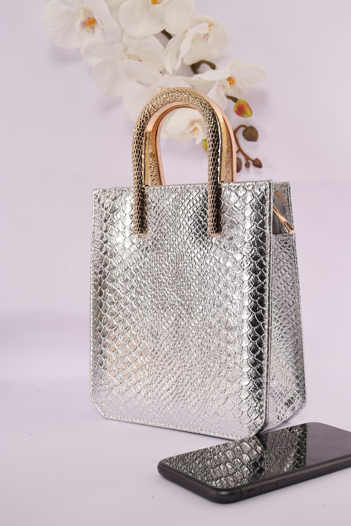 weem bag Elysara EB0143 | ANAKONDA DİKKAT ÇEKİCİ YILAN SAP PORTFÖY ÇANTA görsel 2