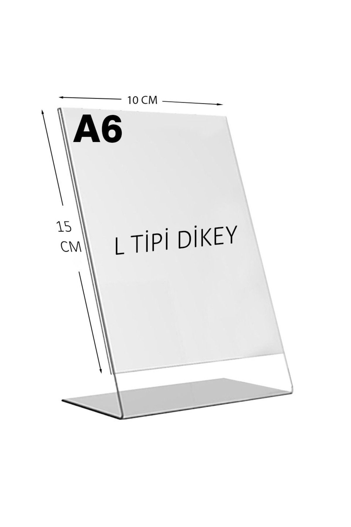 HEROGLAS A6 L Tipi Dikey Masa Üstü Şeffaf Pleksi / Föylük-Fiyatlık-Menü-Broşürlük