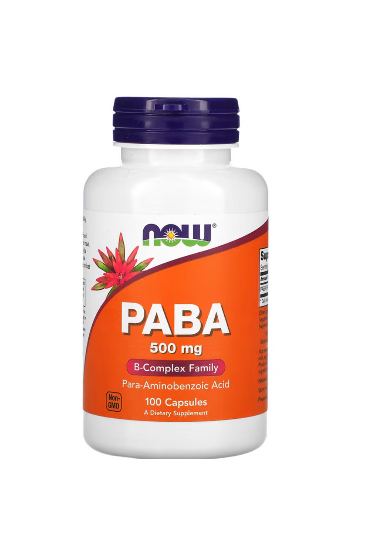 Now Foods , PABA, 500 mg, 100 Capsules