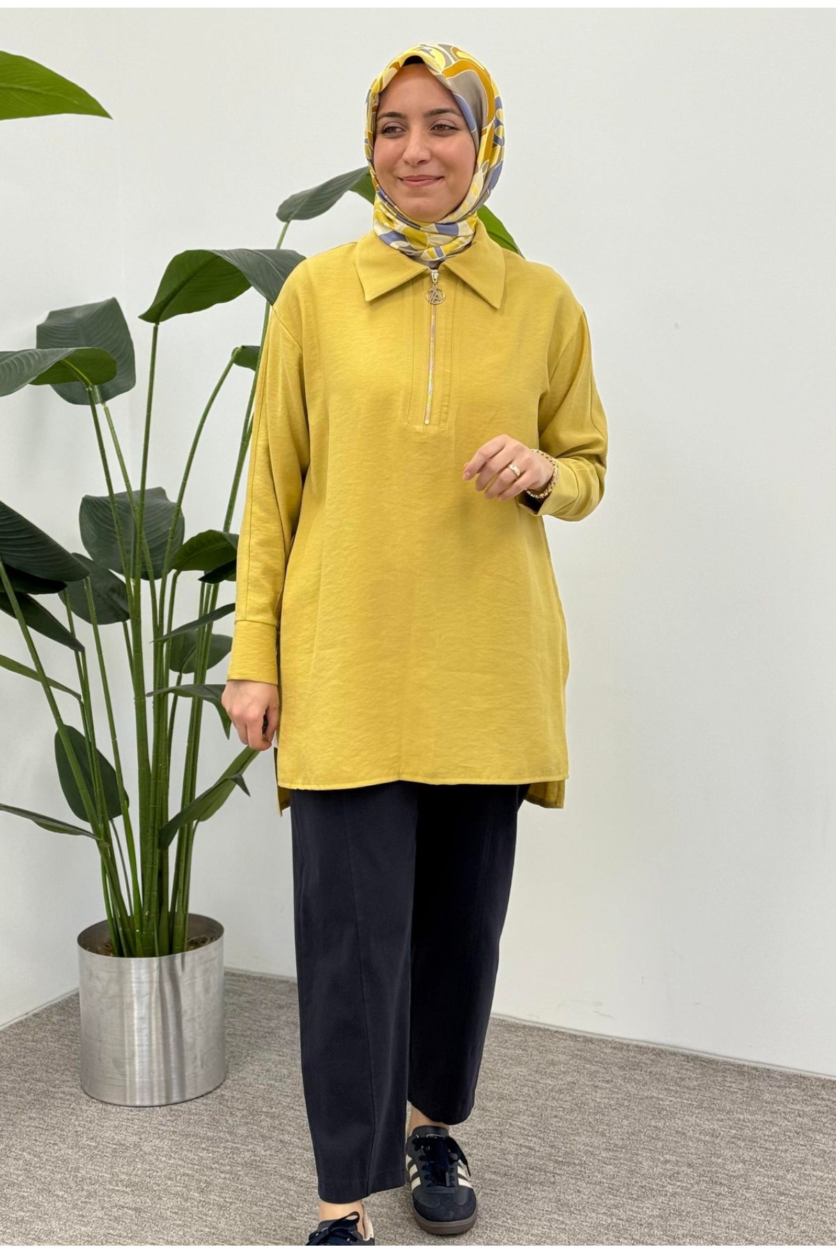Armine TREND 25YT467 Armine trend asit renkli yazlık pamuklu tunik