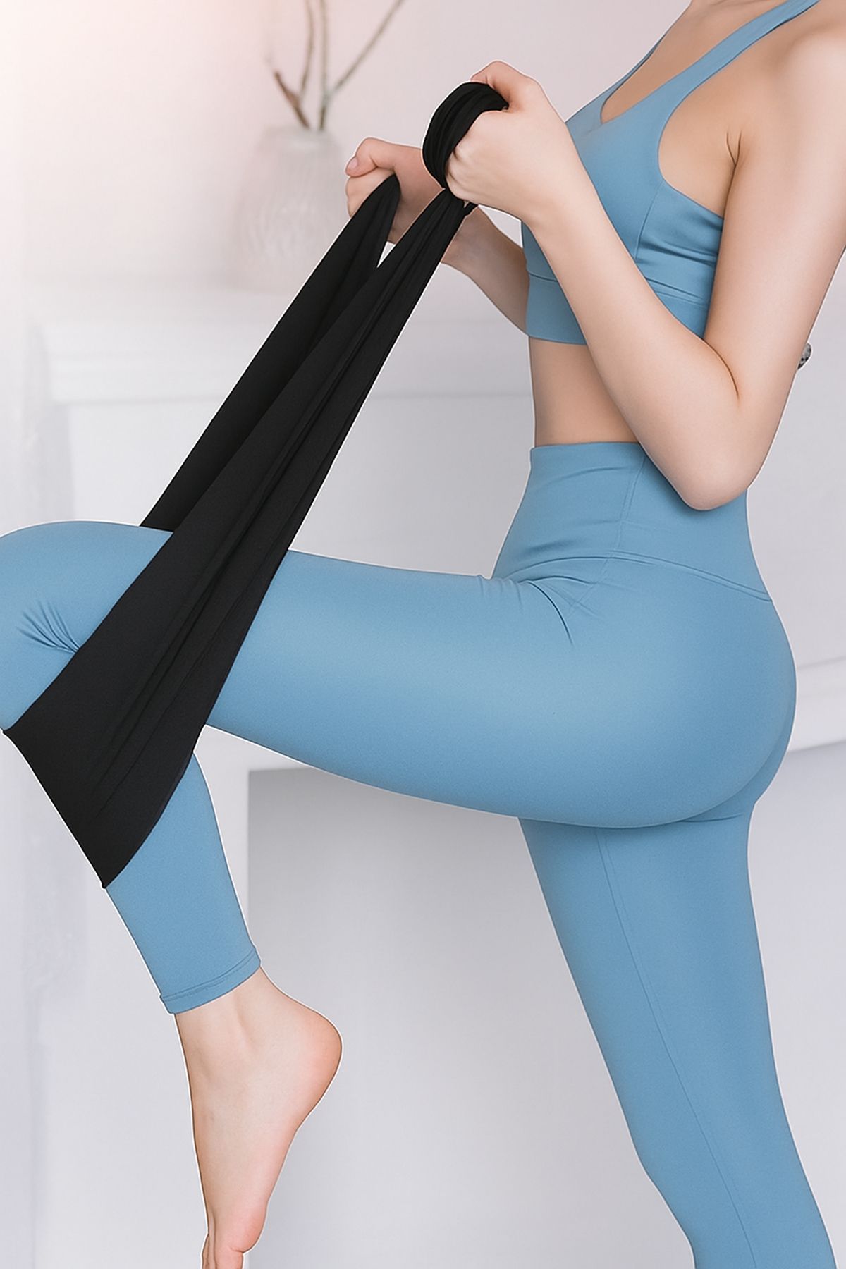 Tor Store Pilates Bandı Yoğa Plates Squat Çalışma Lastiği Aerobik Egzersiz Direnç Lastiği (150 Cm)