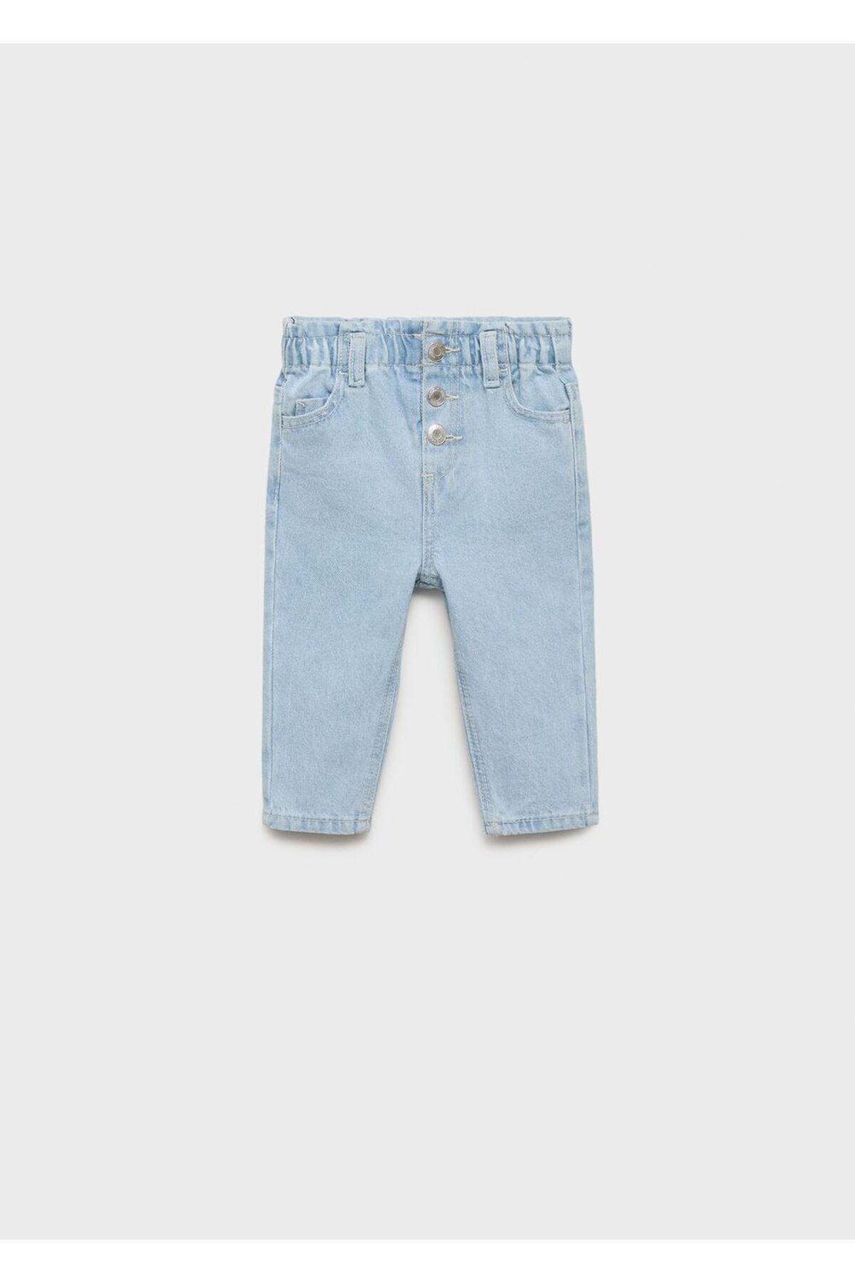 Düğmeli Paperbag Jean