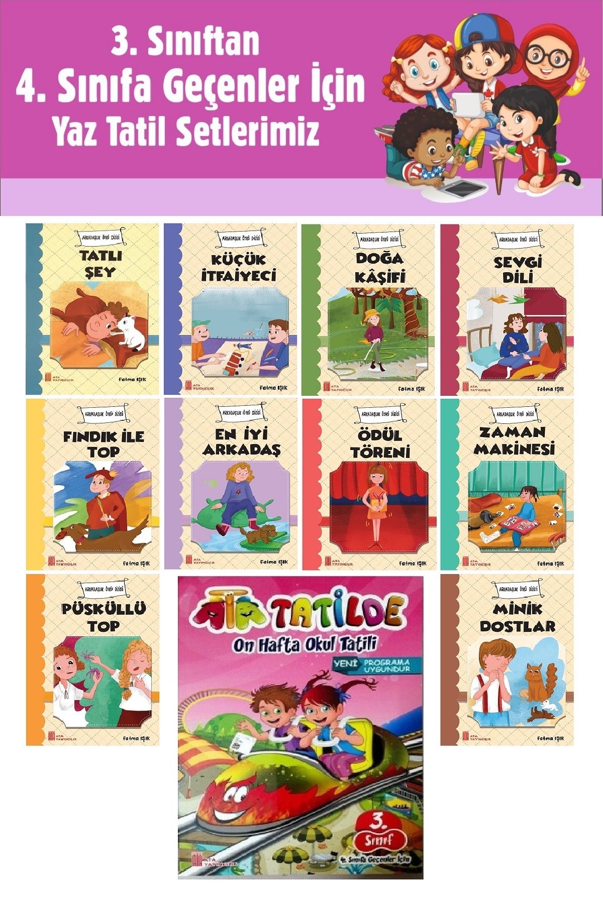 Ata Yayıncılık 3.Sınıftan 4.Sınıfa Geçenler İçin Hikaye Seti - Ata Tatil Kitabı 2