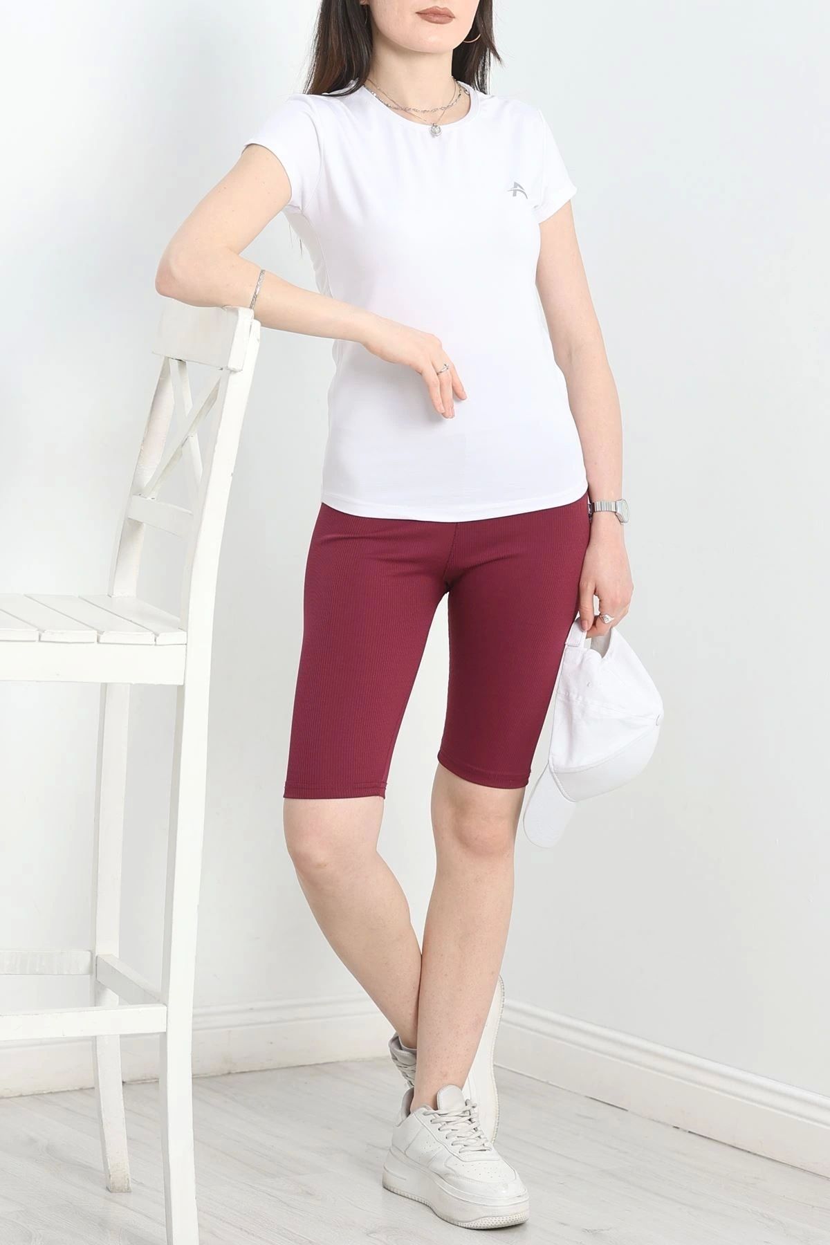 OurStyles Baskılı Dalgıç Kumaş Tişört Beyaz - 50608.1967.