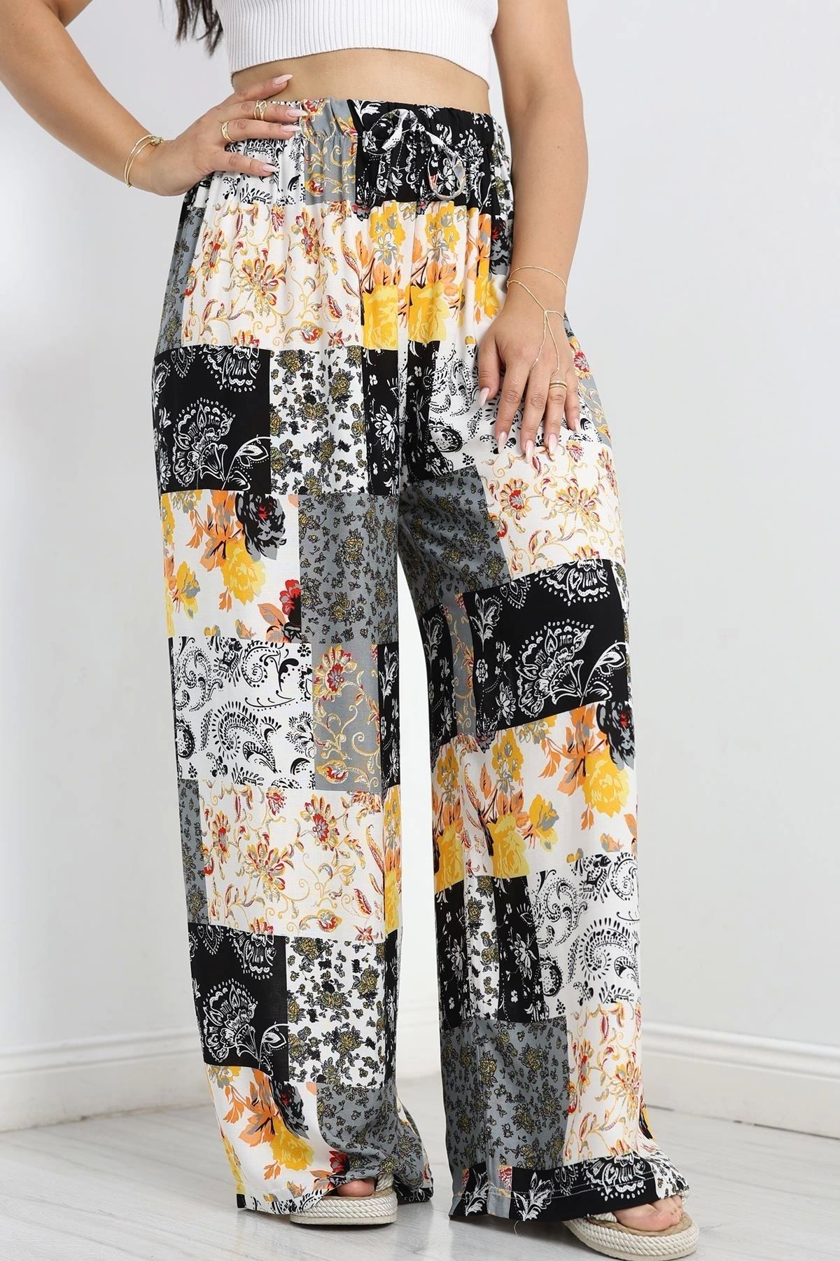 OurStyles Battal Dokuma Viskon Yürüyüş Pantolonu Hakibej - 70337.701.