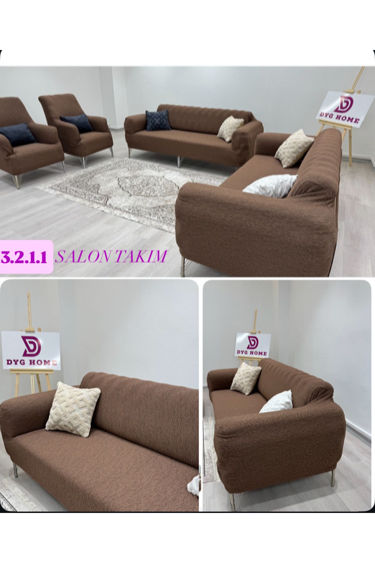dyg home Koltuk Örtüsü Koltuk Kılıfı Salon Takım 3 2 1 1 Sofa Cover