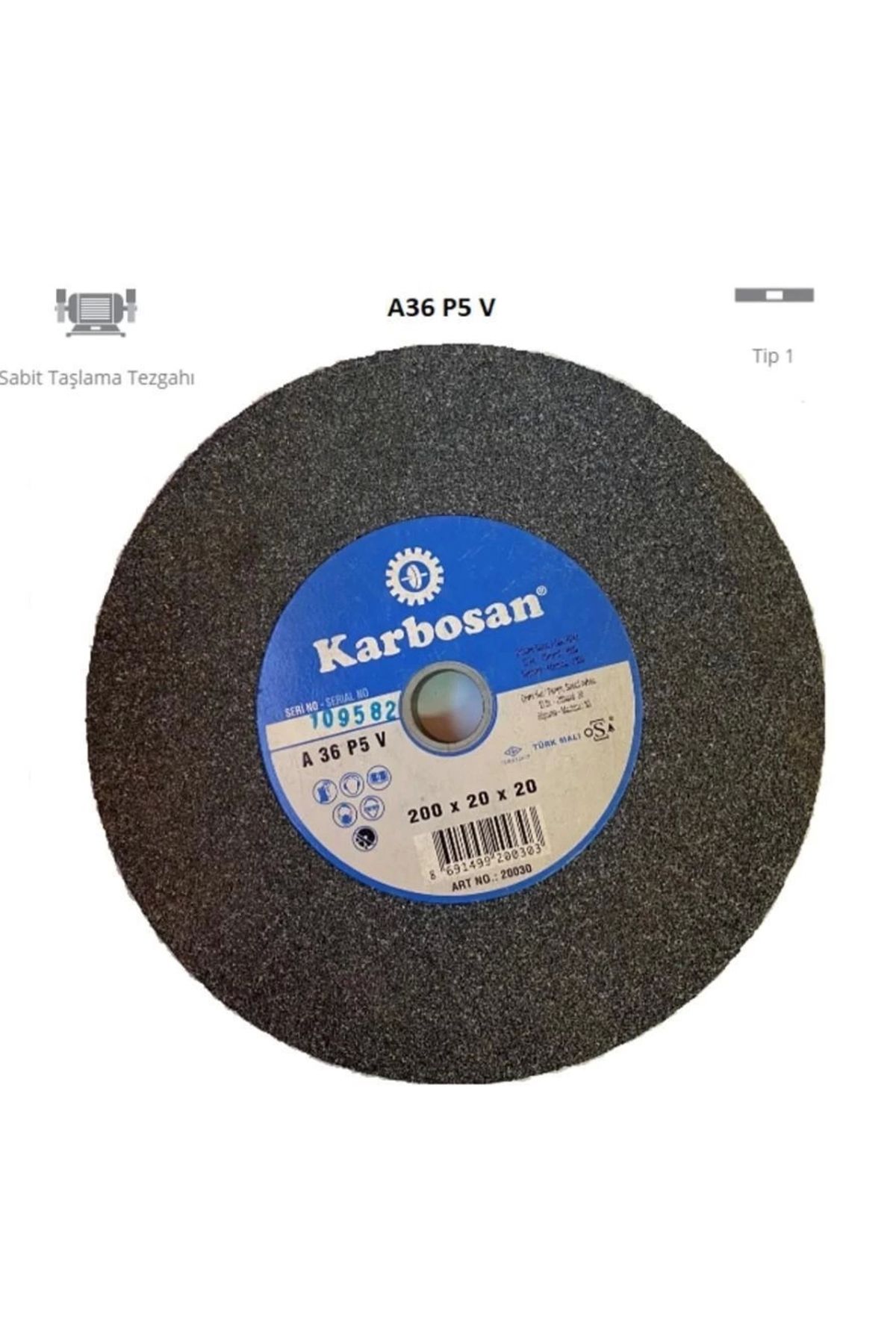 minaydan Karbosan 200X20X20 36 Kum NK Taşlama Taşı