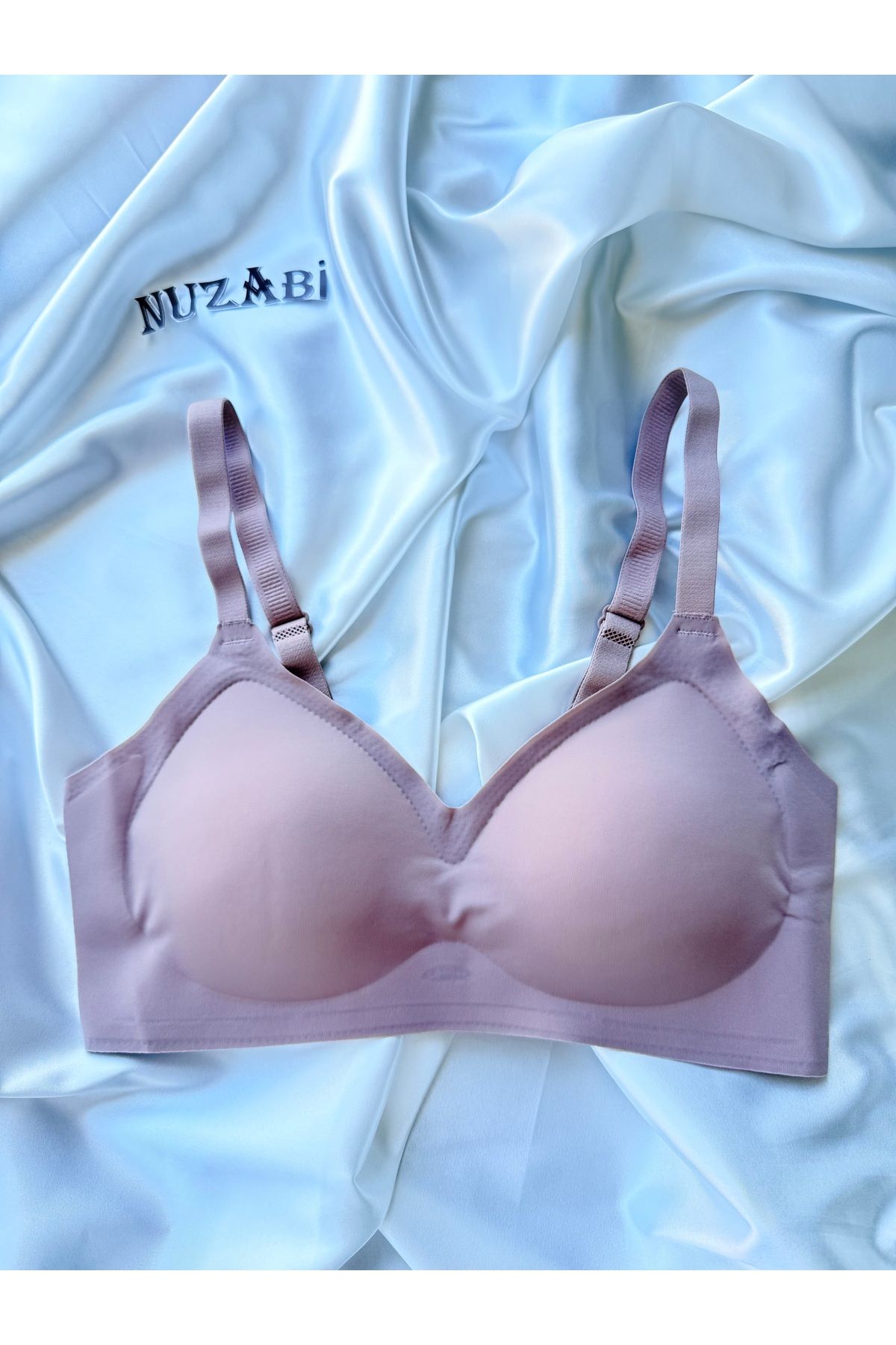 Nuzabi Moli Vizon İthal Push-Up Balensiz Dikişsiz Lazer Kesim İz Bırakmayan Sütyen