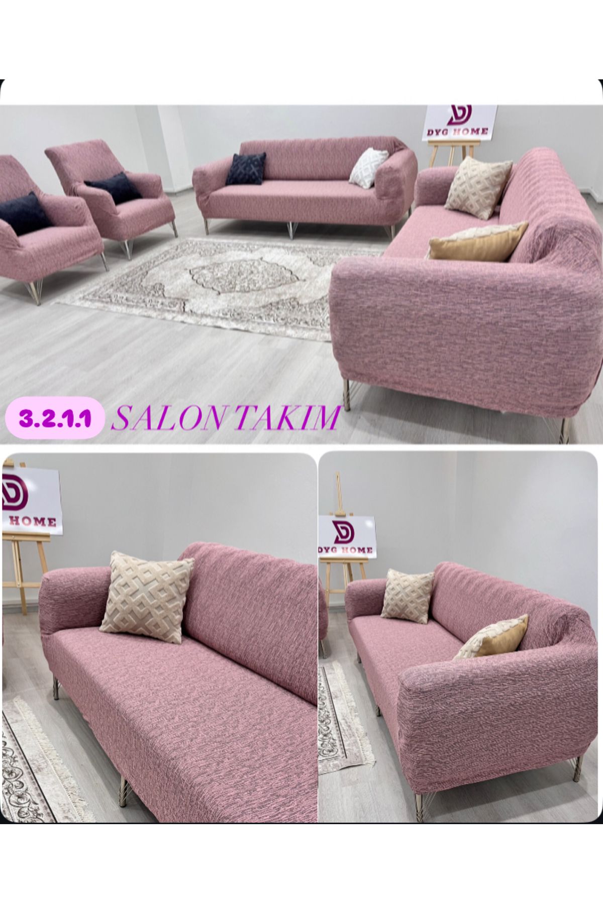 dyg home Koltuk Örtüsü Koltuk Kılıfı Salon Takım 3 2 1 1 Sofa Cover