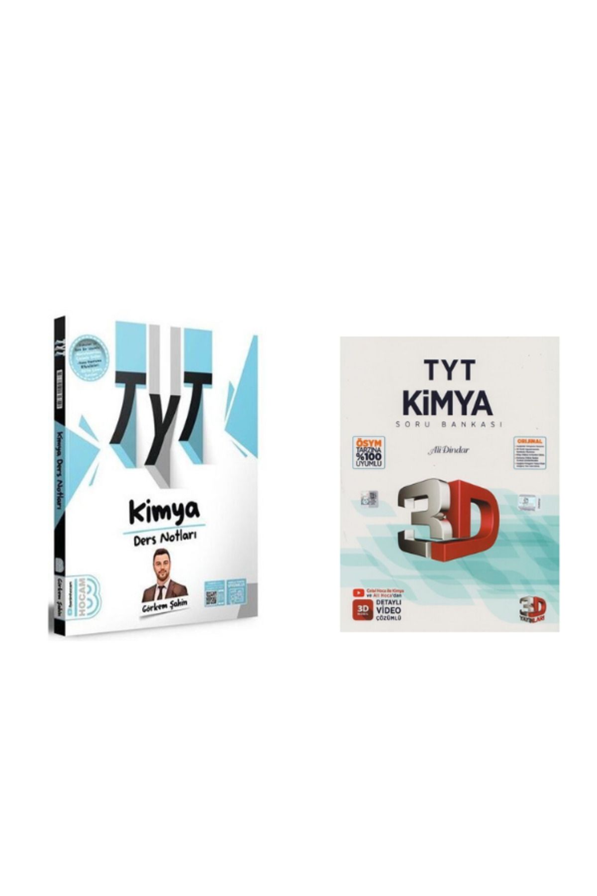 3D Yayınları 2025 benim hocam görkem şahin tyt kimya video ders kitabı ve 3d tyt kimya soru