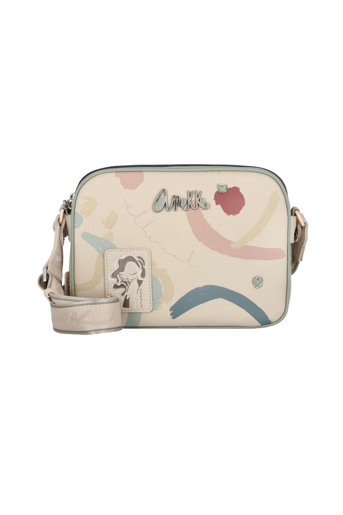 Anekke Original Kadın Çapraz Çanta 25 cm Şık, Fonksiyonel ve Çok Gözlü Günlük Çanta