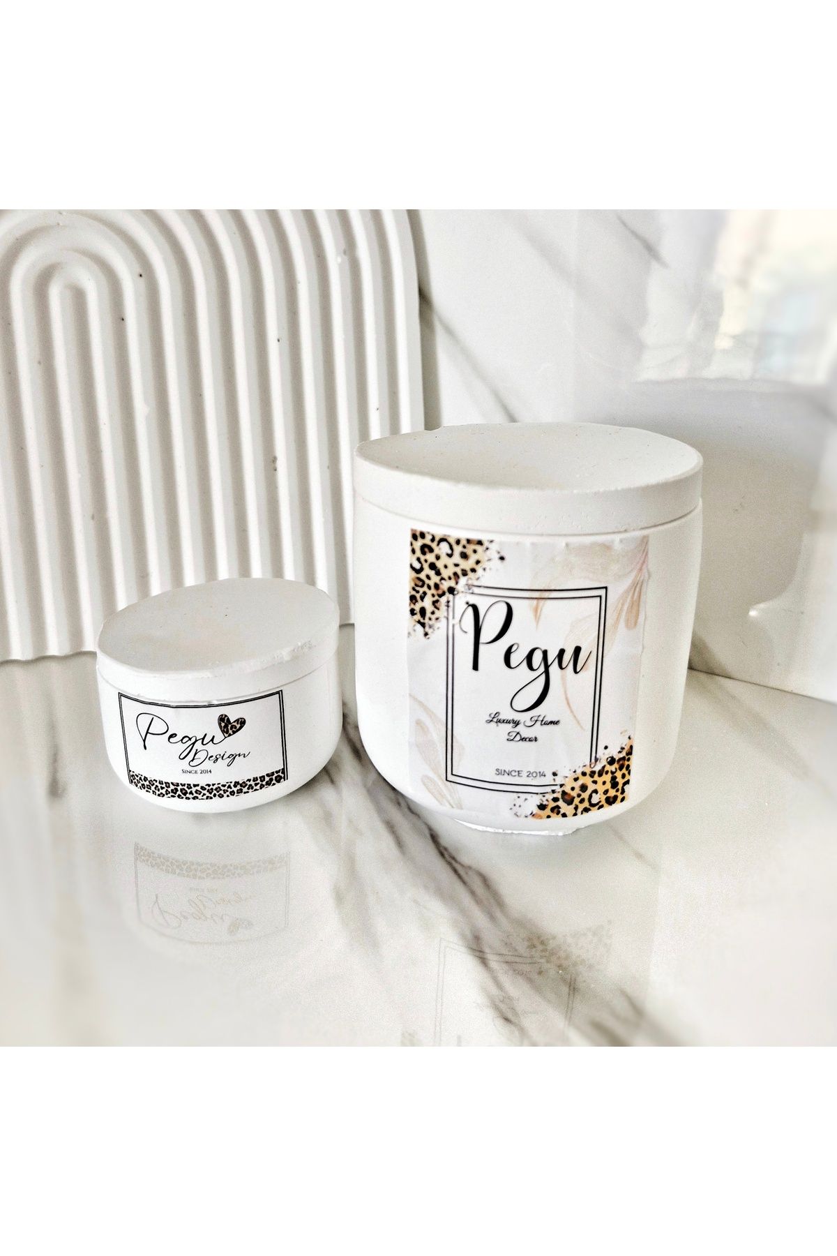 Pegubabycollection Lux Home 2 li Soya wax Mum Seti