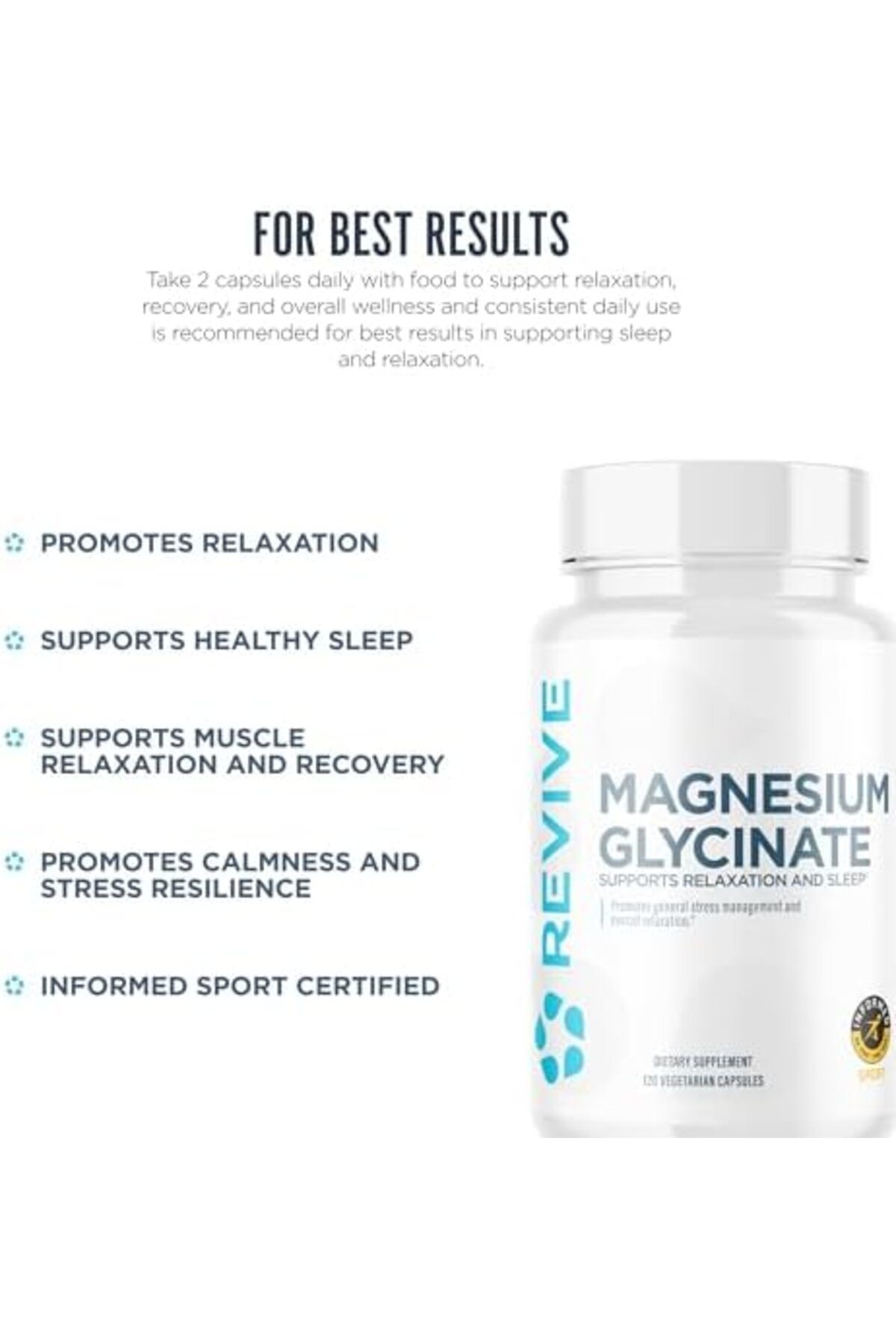 Revive-MD Magnesium Glycinate, Nervous System and Musculoskeletal Support 8