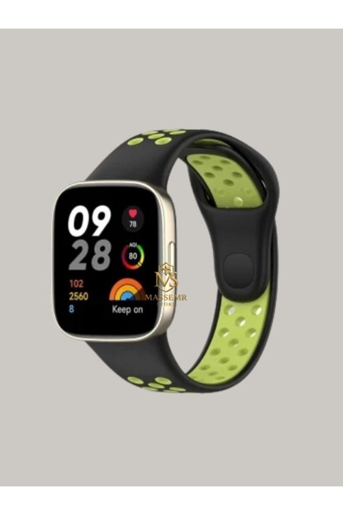 Massemr Redmi Watch 3 Uyumlu Spor Delikli Silikon Kordon – Terletmeyen Hafif Tasarım