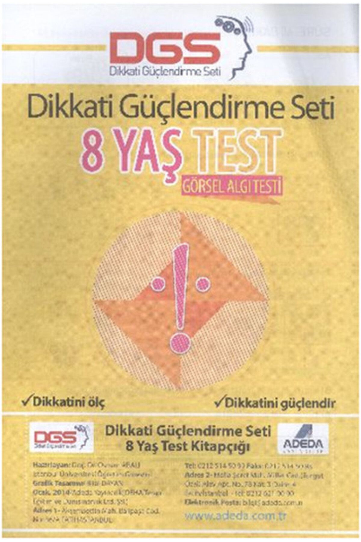 Abm Yayınevi Dikkati Güçlendirme Seti 8 Yaş Test