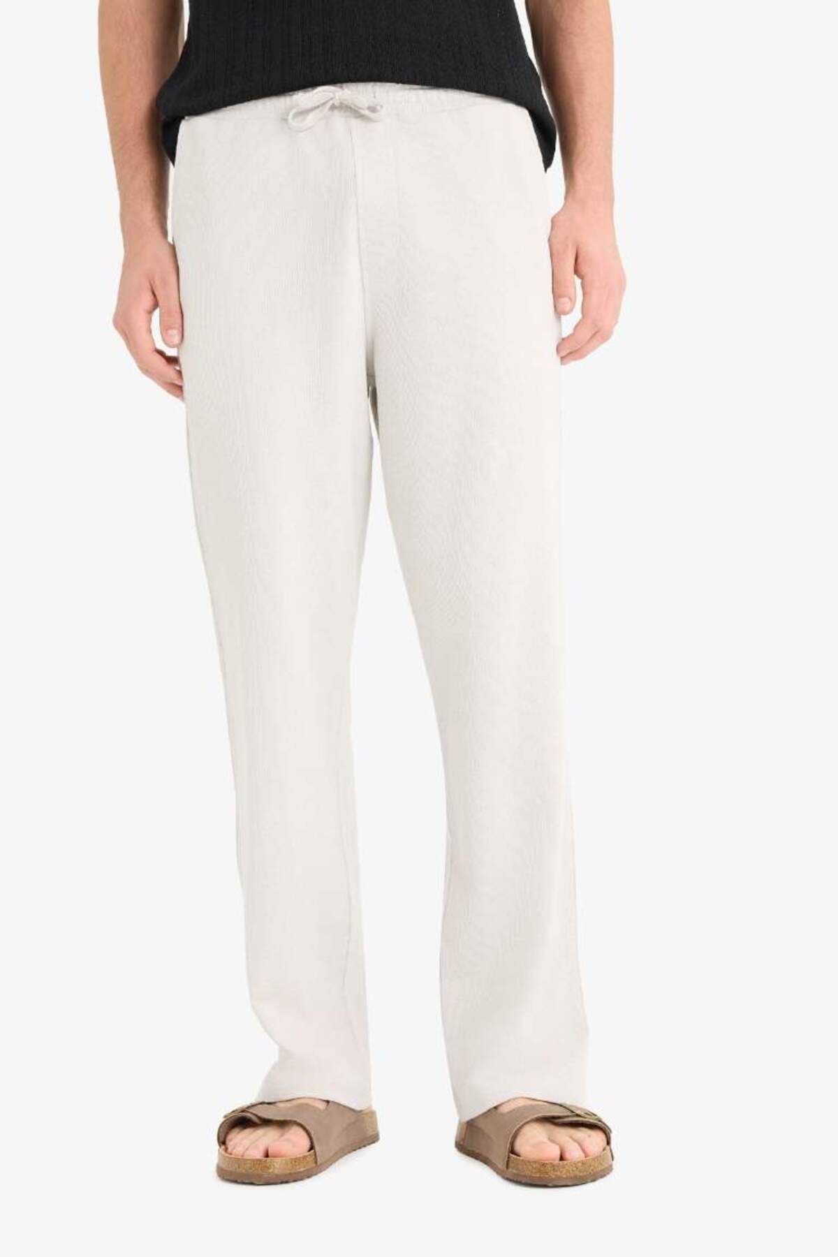 DeFacto Yeni Sezon Beli Bağcıklı Wide Leg Geniş Paça Eşofman Altı