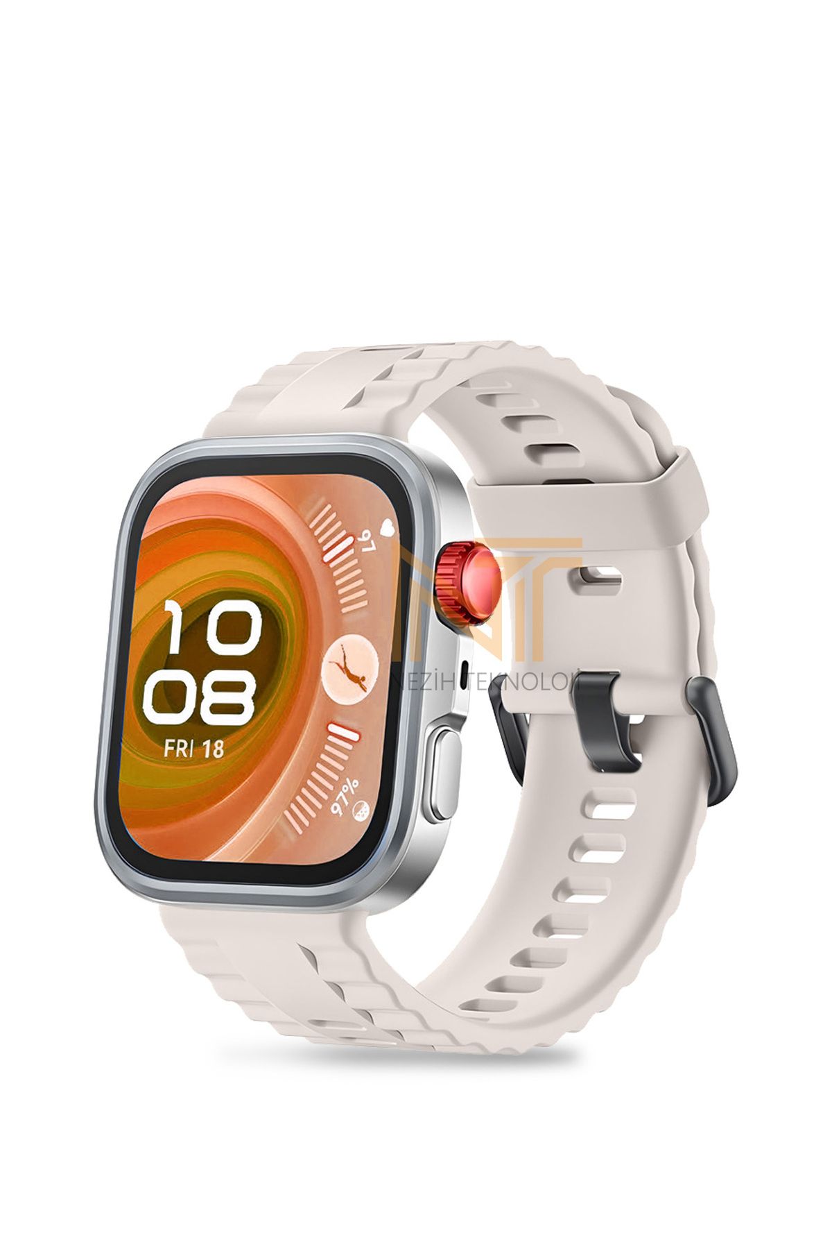 Nezih Case Huawei Watch Fit 4 Pro / Fit 4 / Fit 3 Uyumlu Siyah Tokalı Lansman Silikon Kordon