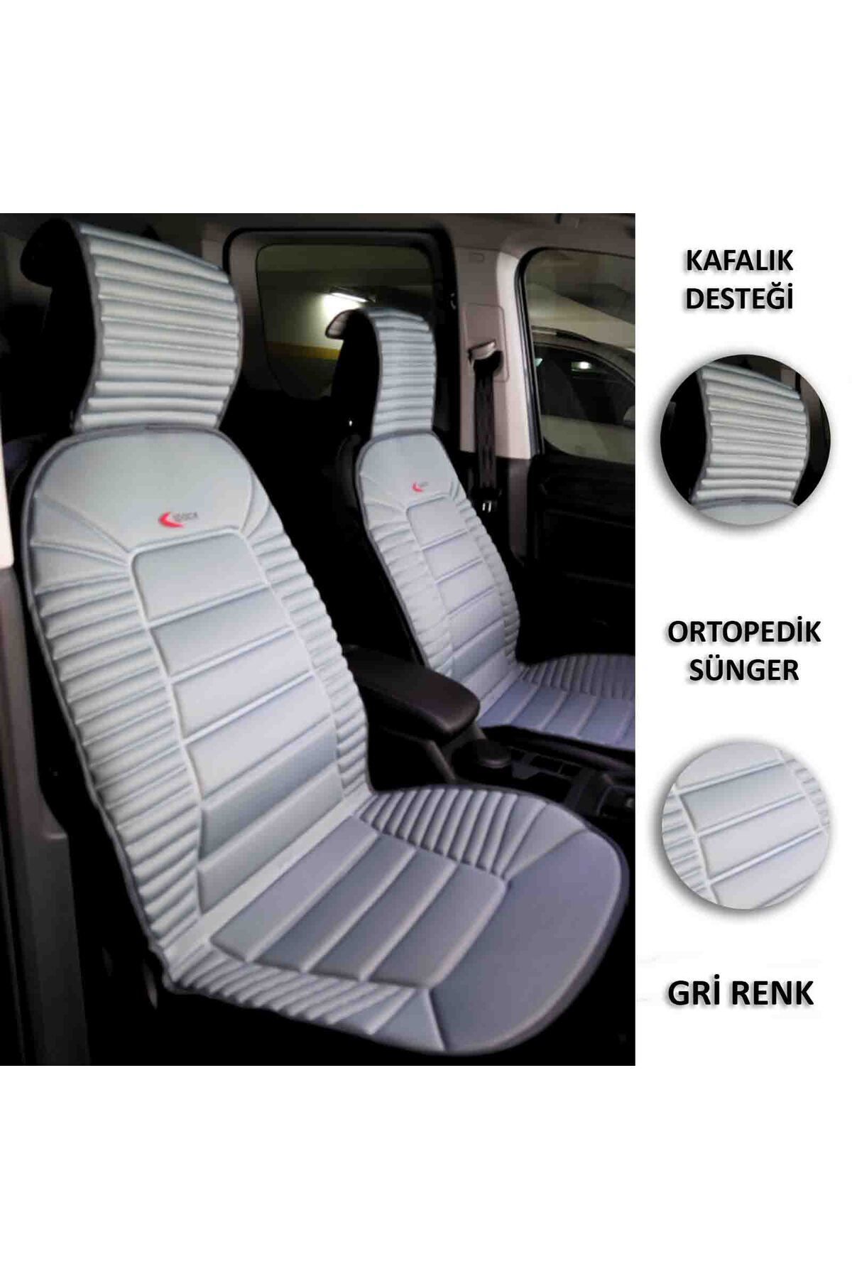 Aksefuar Lazer Suzuki Jimny ile Uyumlu Lüks Oto Koltuk Minderi Ortopedik 2’li Set (GRİ)