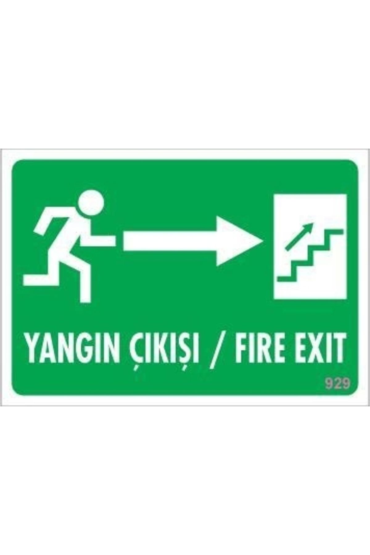 minaydan Yangın Çıkışı Uyarı Levhası 17,5x25 KOD:929