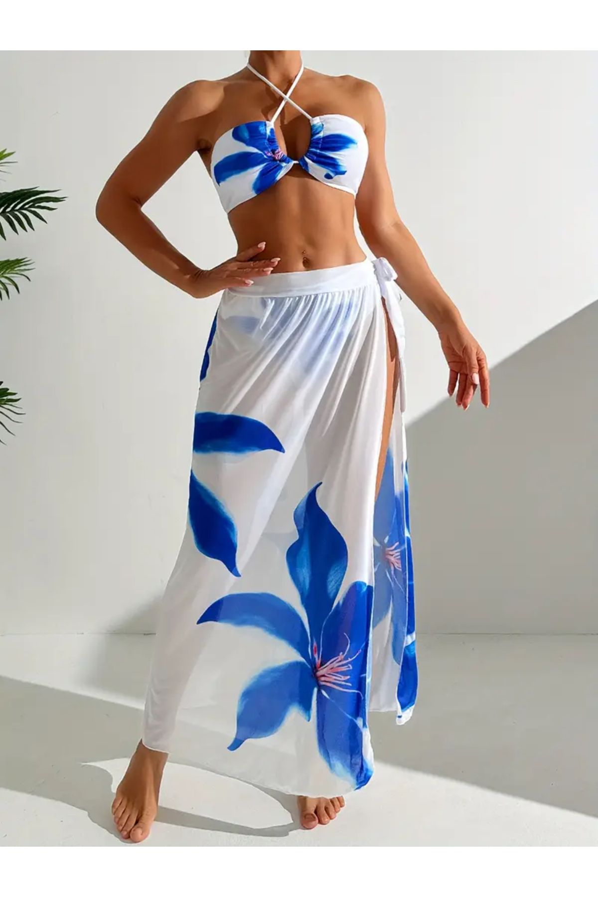 CN Yeni Baskılı Kadın Bikini Takımı 3’lü Set