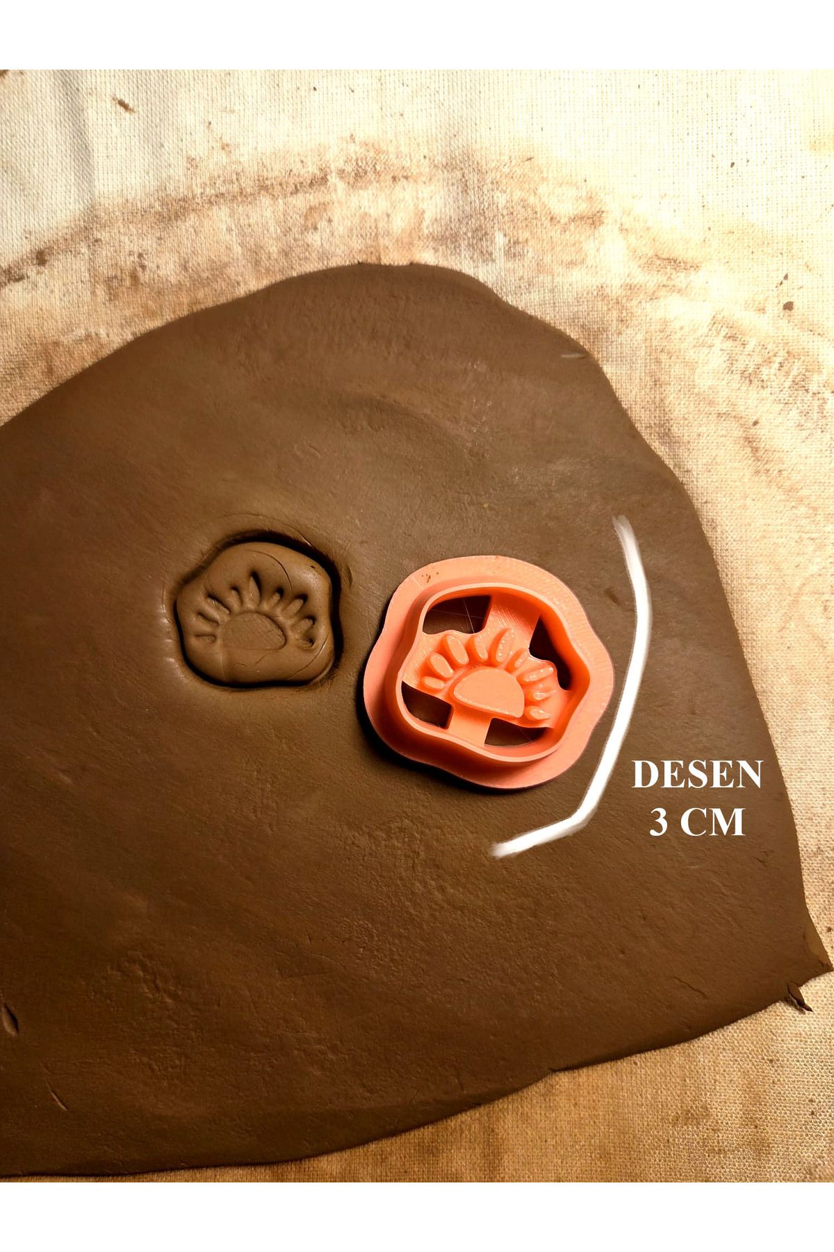 Enbceramic 4 CM GÜNEŞ POLİMER KİL KALIP KÜPE KALIBI SERAMİK KALIP