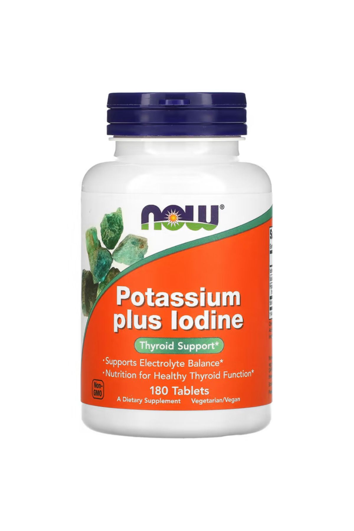 Now Foods , Potassiumm, Plus Iodine, 180 Tablets