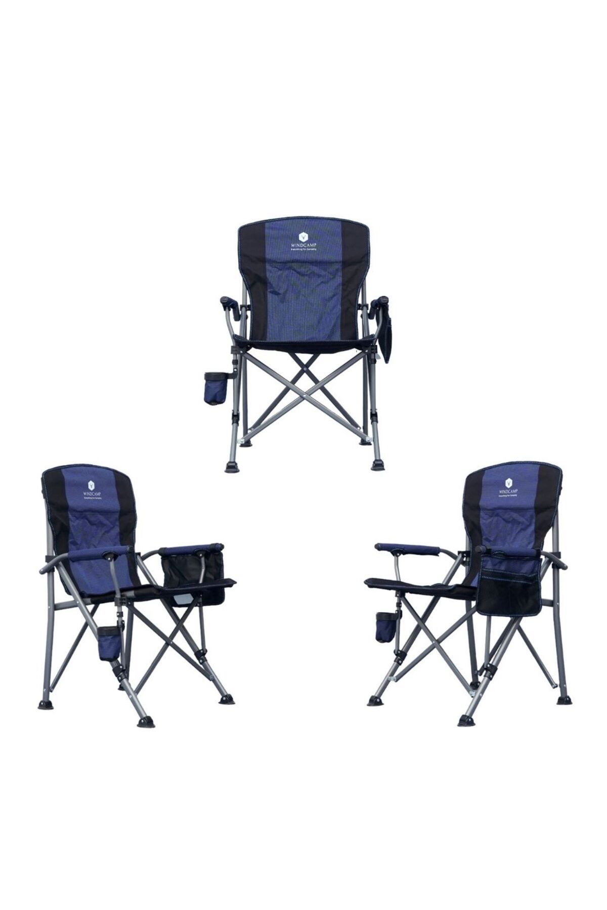 windcamp LUX MAVİ 3'LÜ KAMP SANDALYESİ