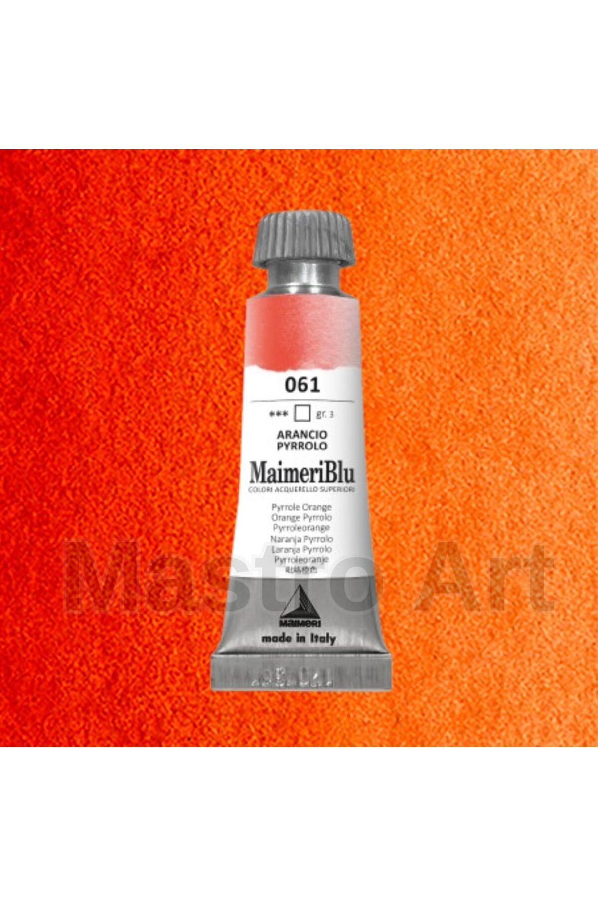 Maimeri Blu Pro Tüp Sulu Boya 12 ml S3 061 Orange Pyrrolo