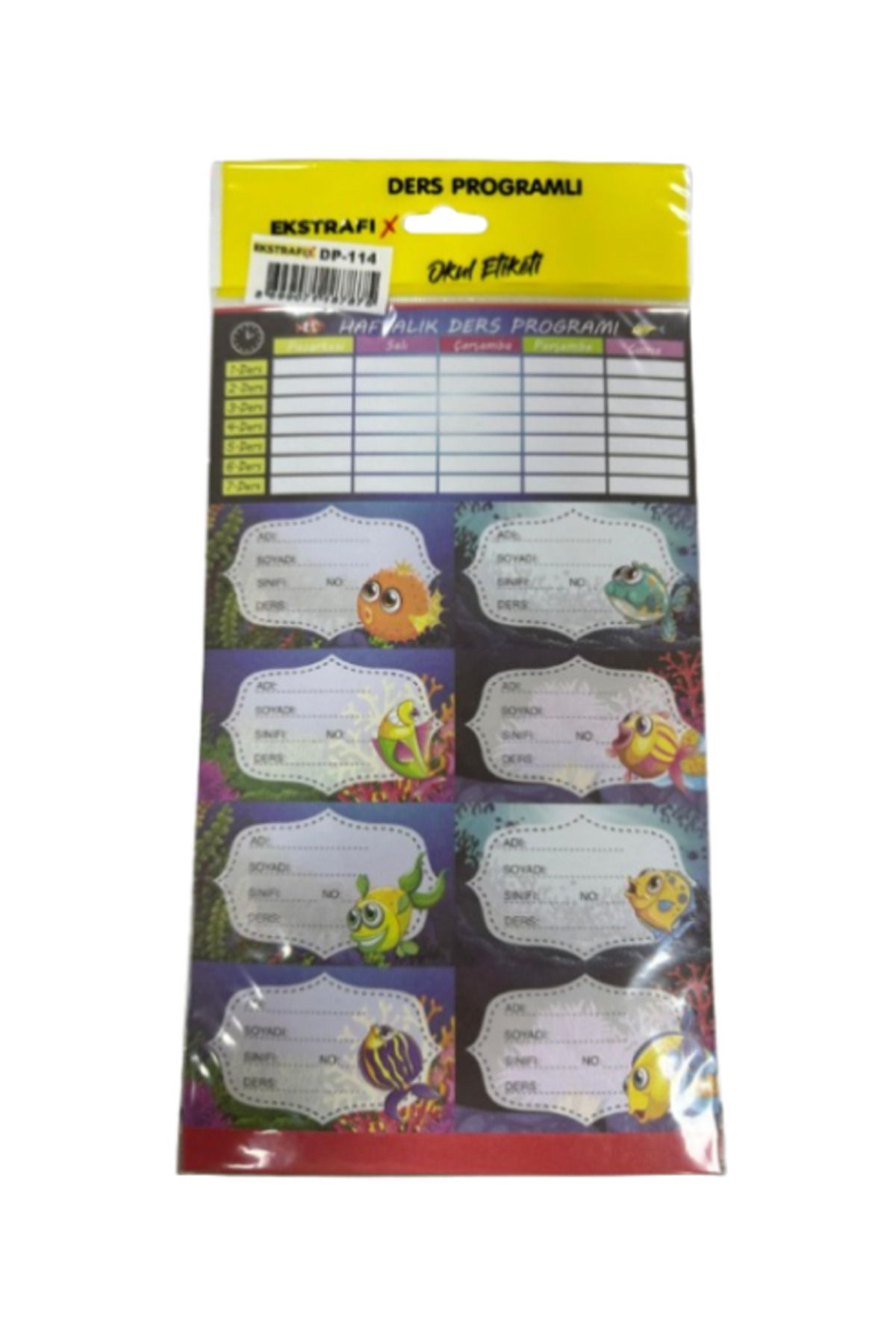 gnsstore Ekstrafix (Dp-114) Ders Programlı Okul Etiketi Q