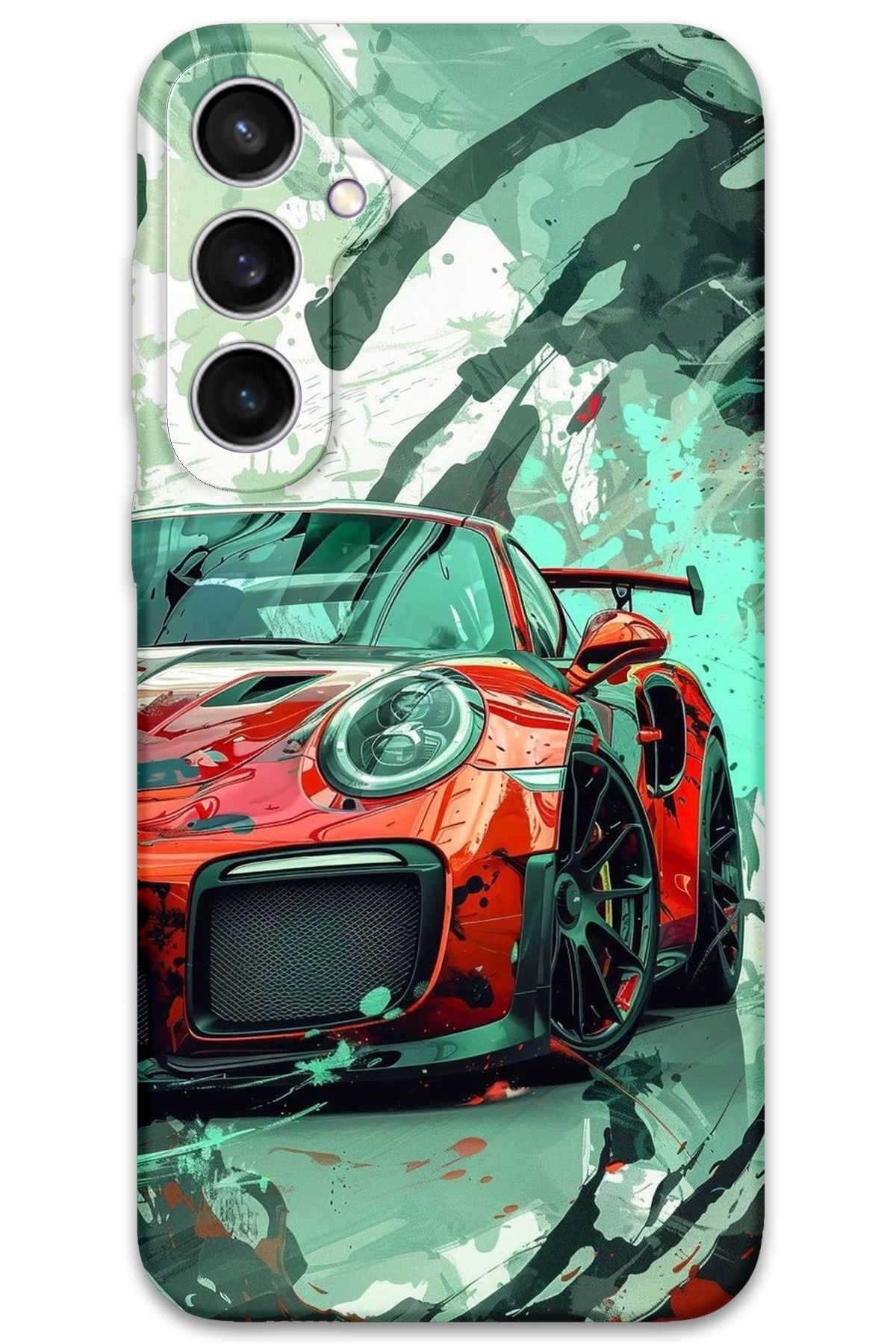 Gramaphone Galaxy S24 Plus Uyumlu Araba Desenli Telefon Kılıfı + Ekran Koruyucu - 5765