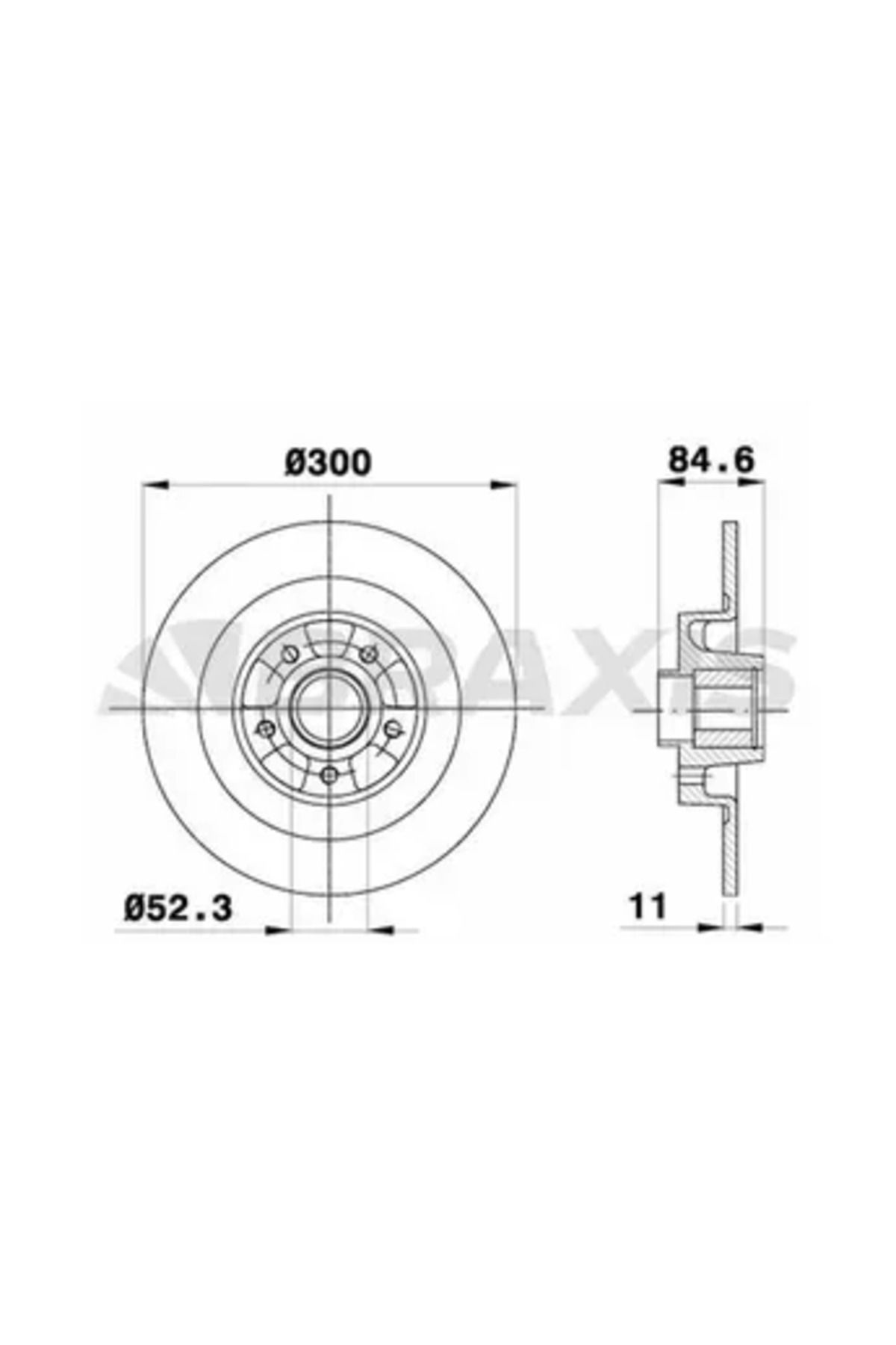 Kraftvoll ARKA FREN DISK ESCAPE IV 02>05 VEL SATIS 02>09 1.9 DCI 2.0 16V 2.2 DCI 3.0 DCI SENSÖR HALKALI