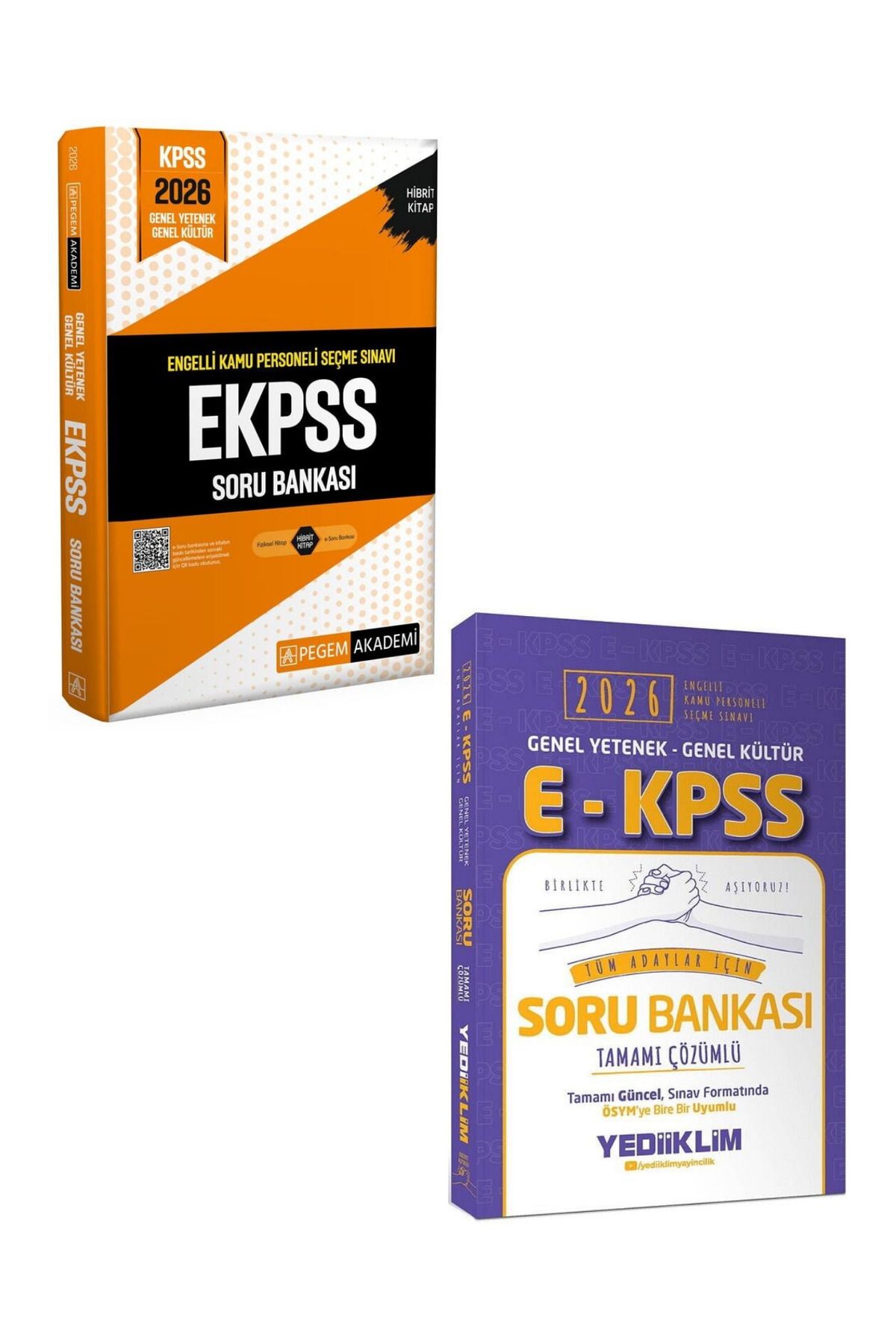 Makro Kitabevi Yayınları Yediiklim +Pegem 2026 EKPSS Soru Bankası Çözümlü ikili set
