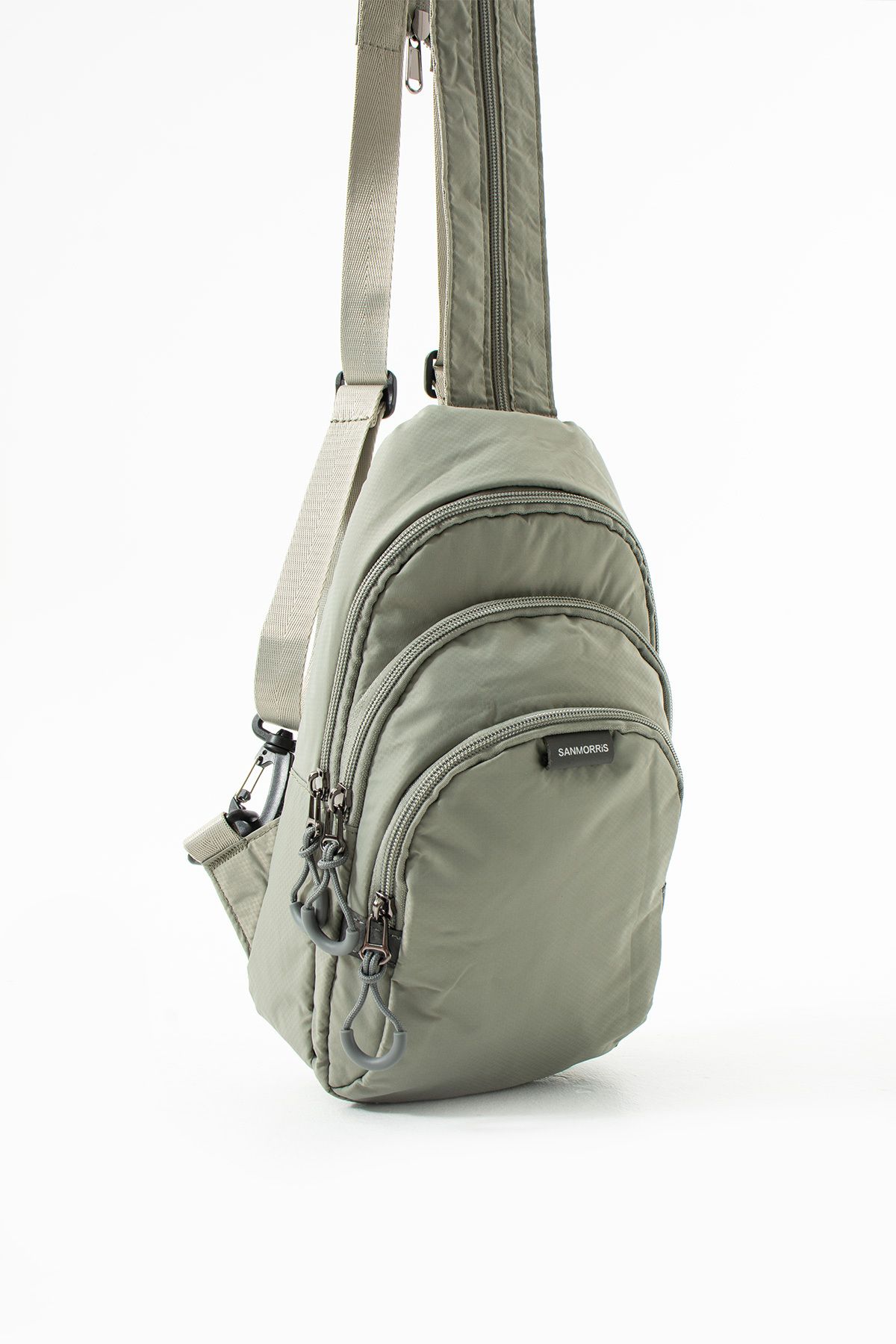 OLDSO Sanmorris Unisex Paraşüt Kumaş Suya Dayanıklı 3 Bölmeli Çapraz ve Sırtlık Askılı Body Bag 6005