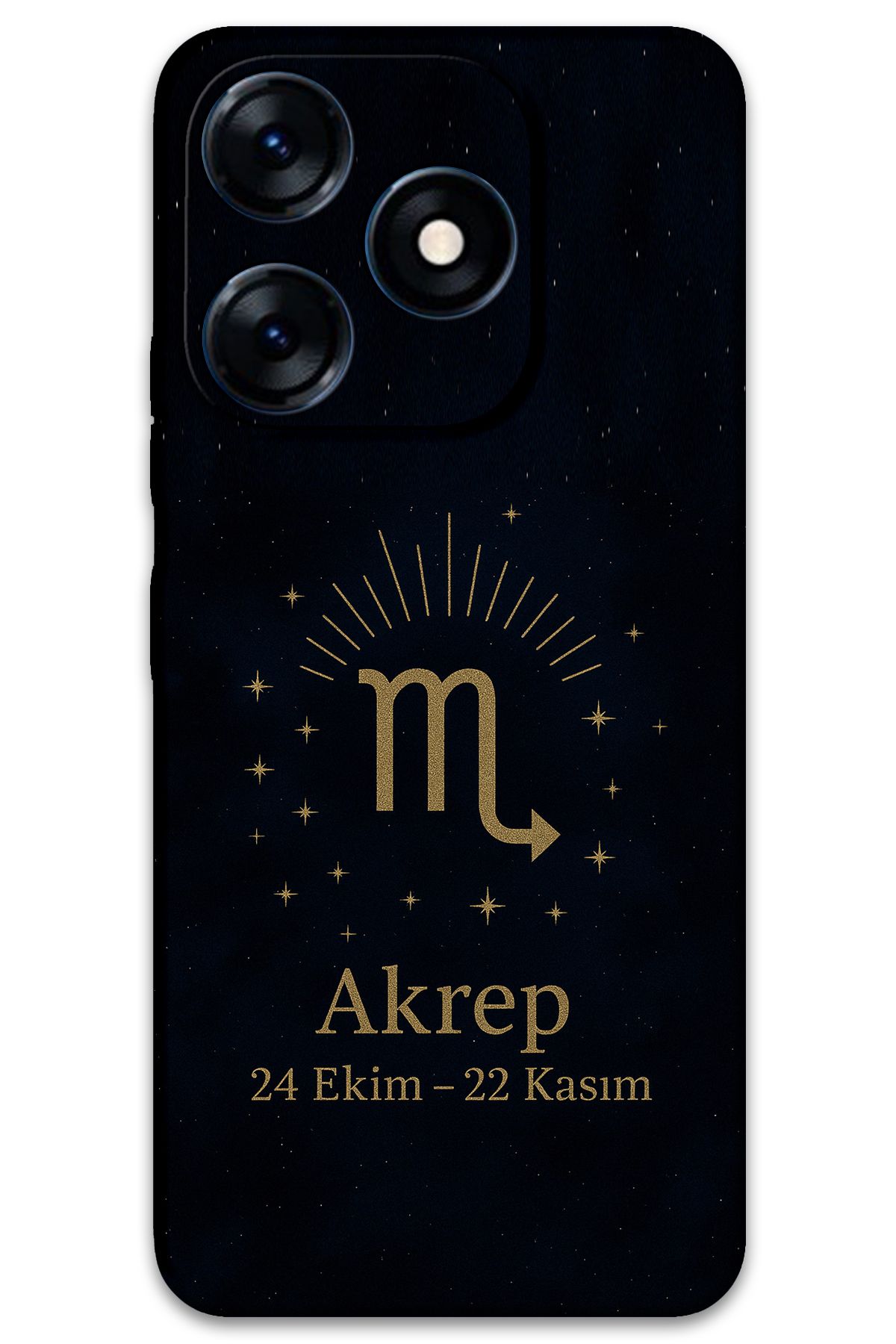 Gramaphone Tecno Spark 20 Uyumlu Akrep Burcu Desenli Telefon Kılıfı + Ekran Koruyucu - 5775