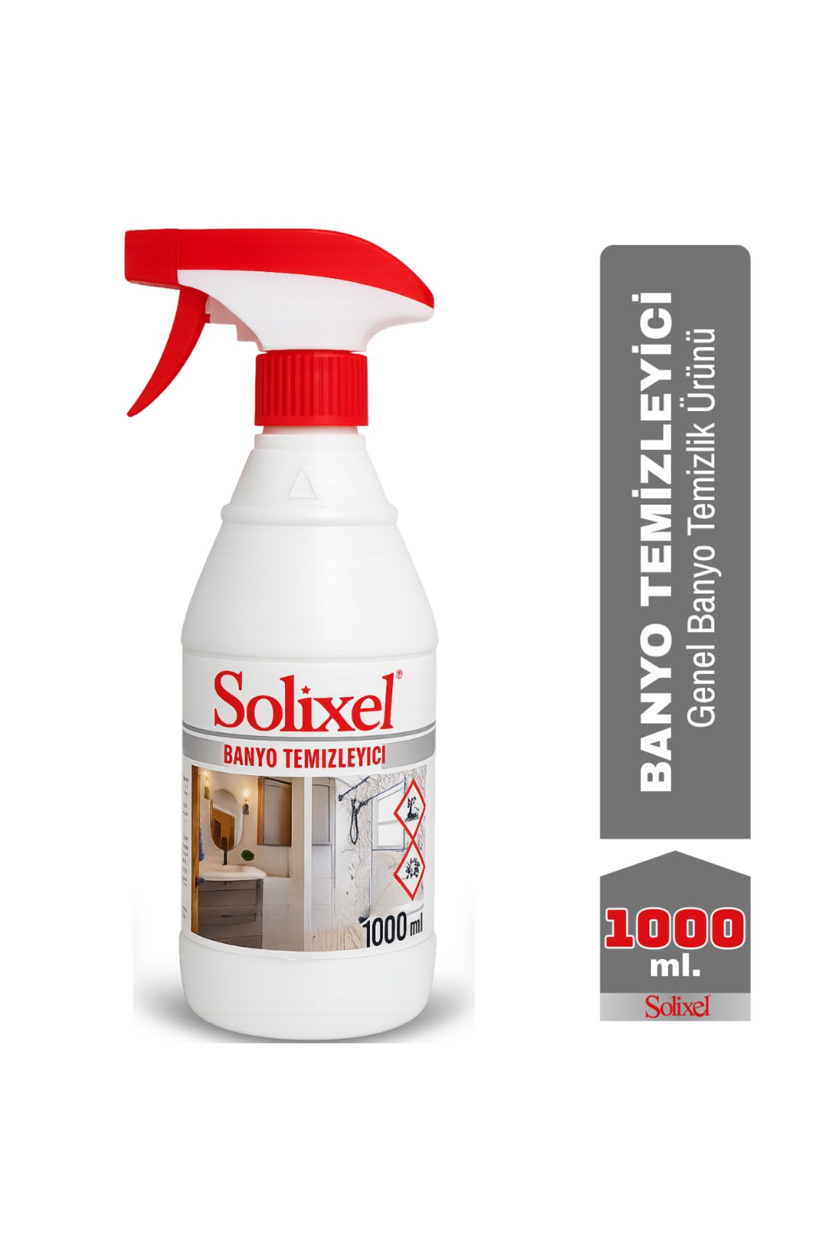 SOLİXEL Banyo Tuvalet Duşakabin ve Armatür Yüzey Temizleyicisi Kokulu 1000 ML