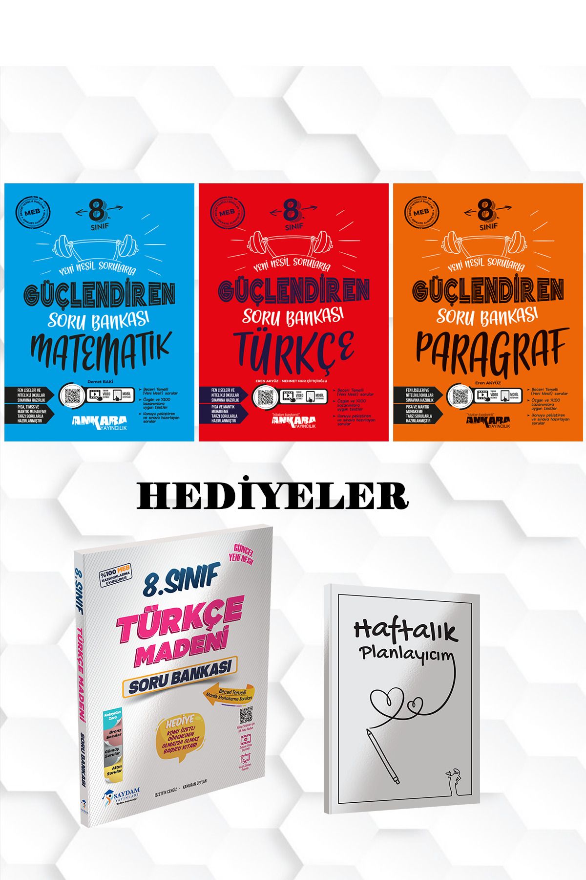 Saydam Yayınları ANKARA YAYINLARI-MATEMATİK,TÜRKÇE,PARAGRAF GÜÇLENDİREN SORU BANK-SAYDAM TÜRKÇE SORU BANK