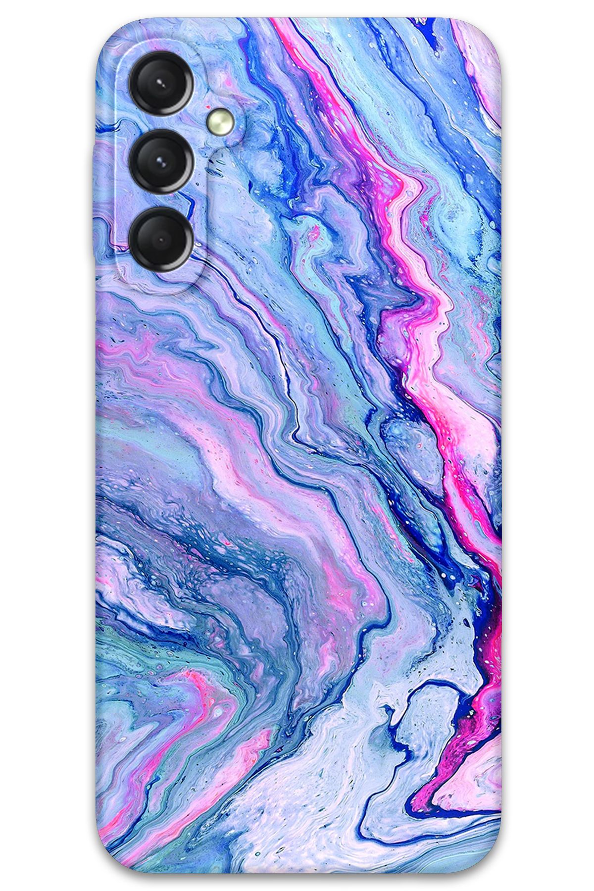 Gramaphone Galaxy A15 Uyumlu Mermer Desenli Telefon Kılıfı + Ekran Koruyucu - 5816