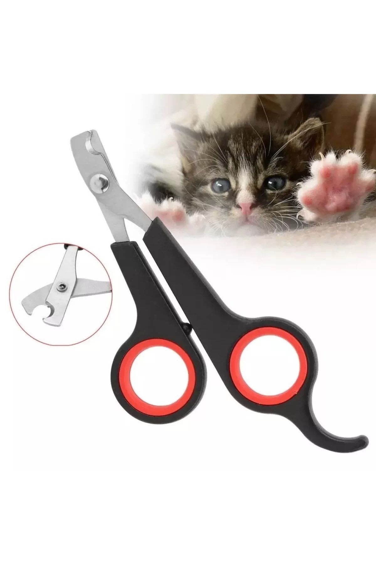 elsmor EVCİL HAYVAN TIRNAK KESME MAKASI ÇELİK KEDİ KÖPEK TIRNAK KESME MAKASI RENKLİ PET MANİKÜR