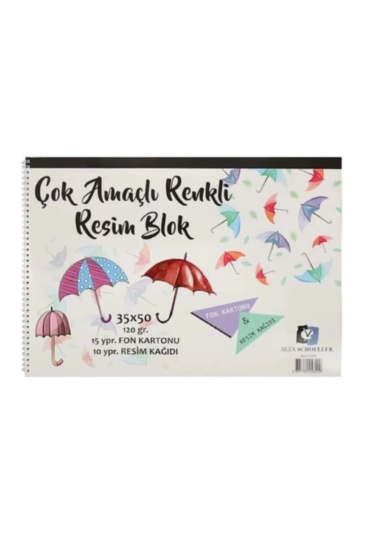 gnsstore Alex Çok Amaçlı Renkli Resim Defteri 15yp 35x50