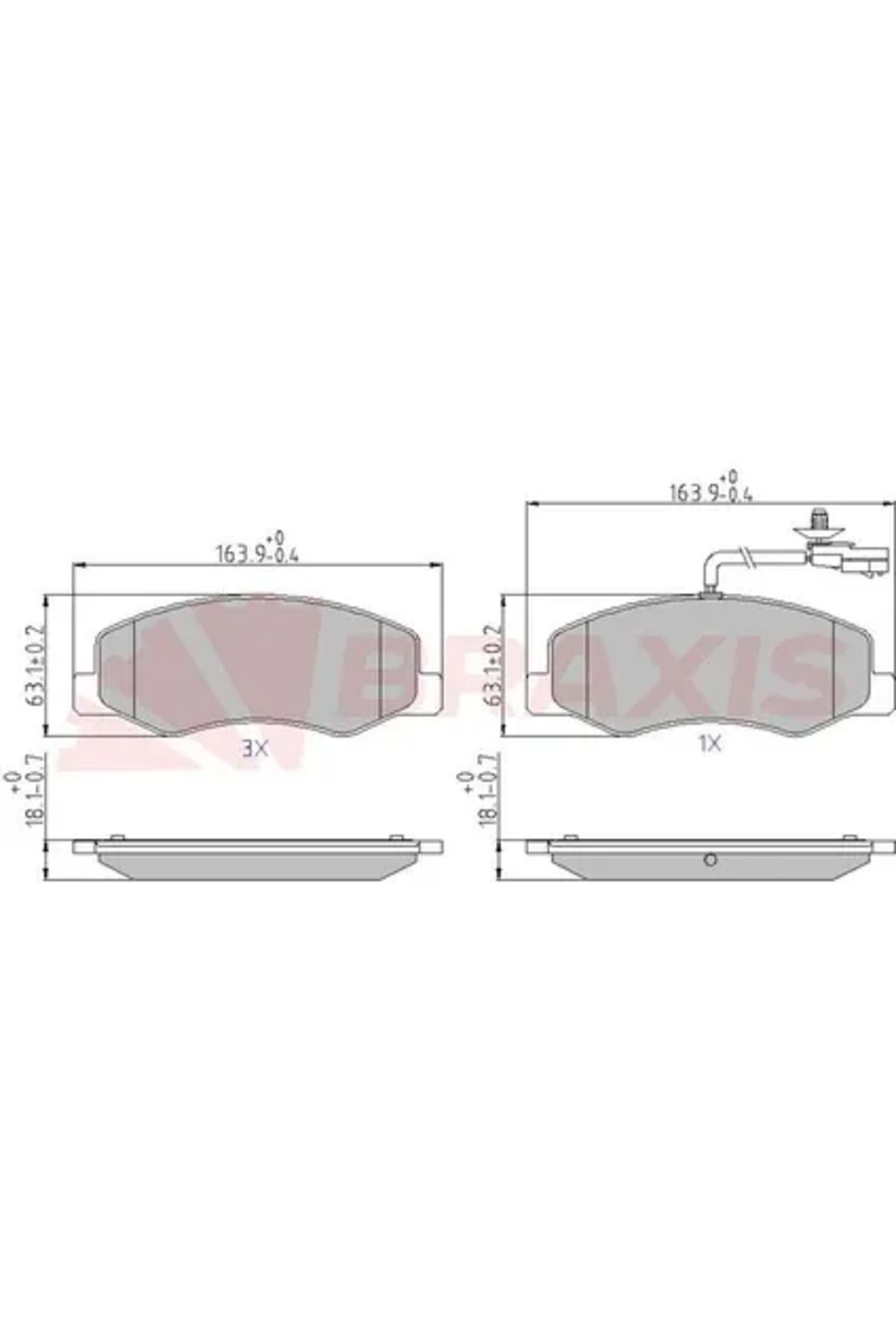 Kraftvoll FREN BALATASI ARKA MASTER III 10> / MOVANO B 10> / NV400 10> / JEST CIFT TEKER