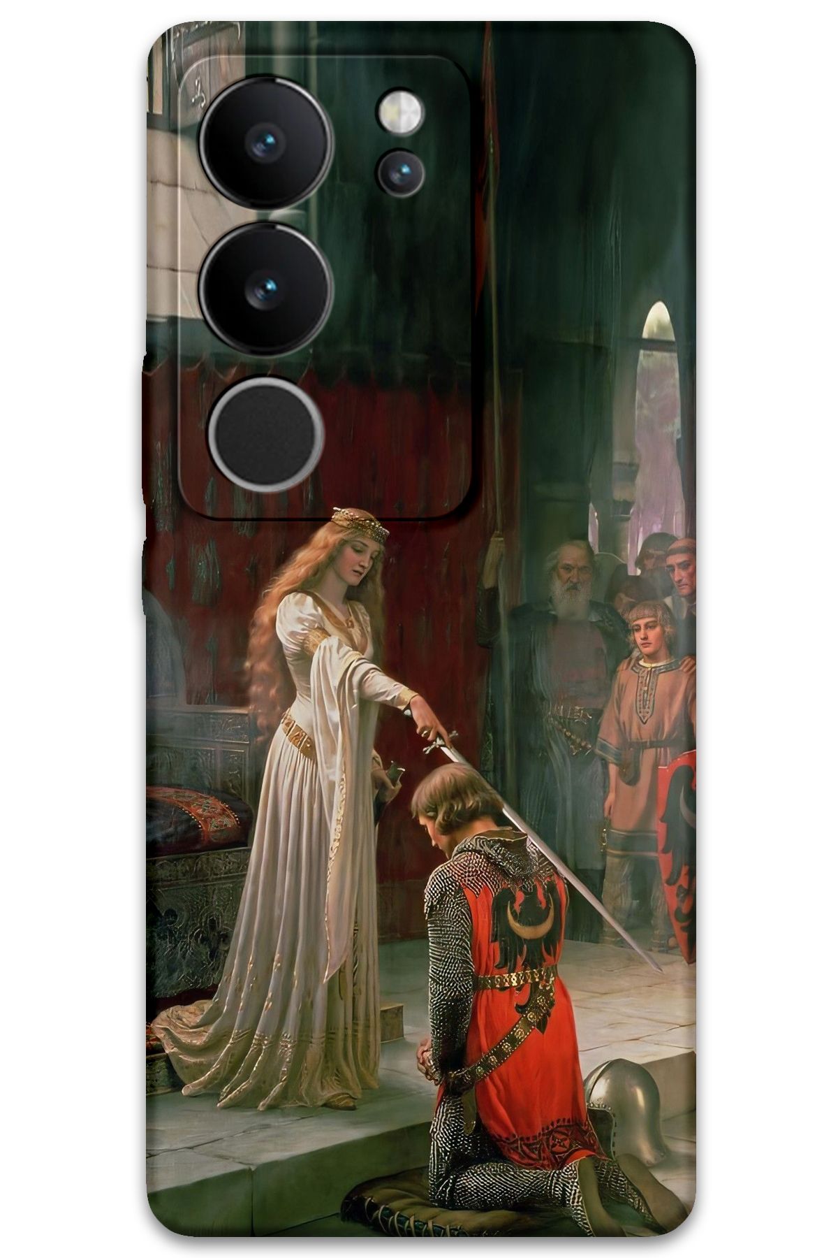 Gramaphone Vivo V29 Uyumlu Retro Desenli Telefon Kılıfı + Ekran Koruyucu - 5835