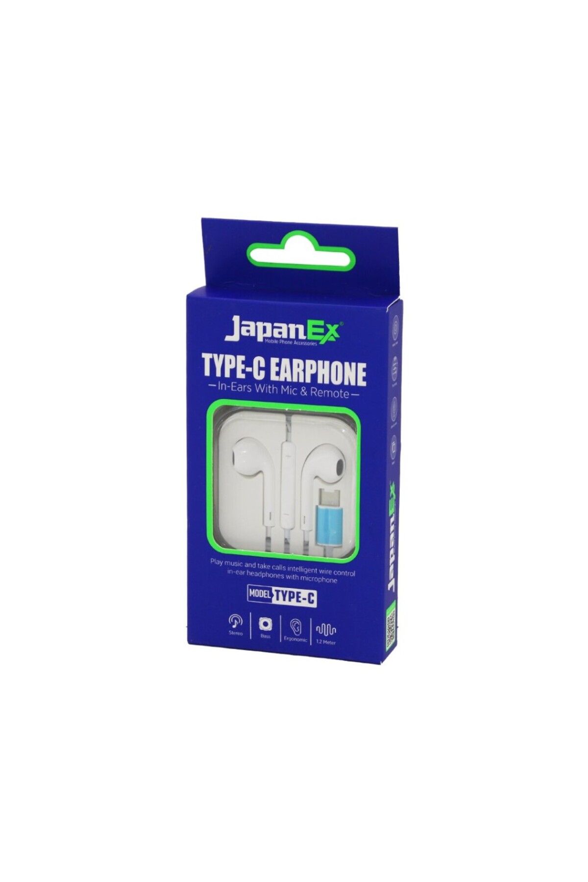 Aydoganticaret44 JAPANEX TYPE-C KULAK İÇİ MİKROFONLU STEREO KULAKLIK KABLOLU= 1.2MT TYPE-C GİR
